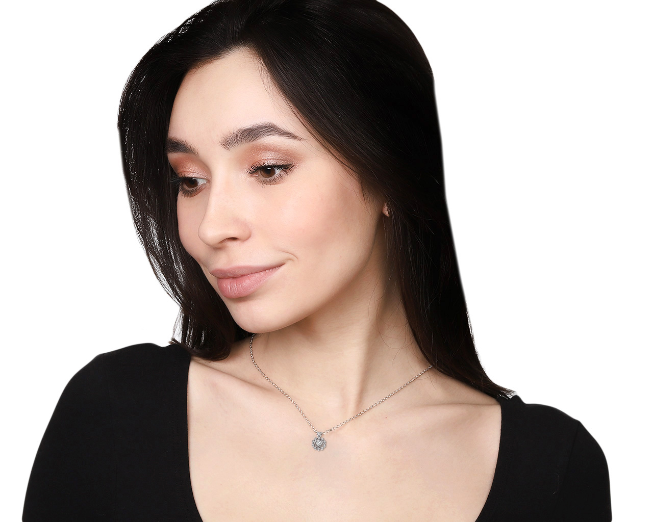 Оригинальный платиновый кулон с бриллиантами 0.37ct Tiffany&Co