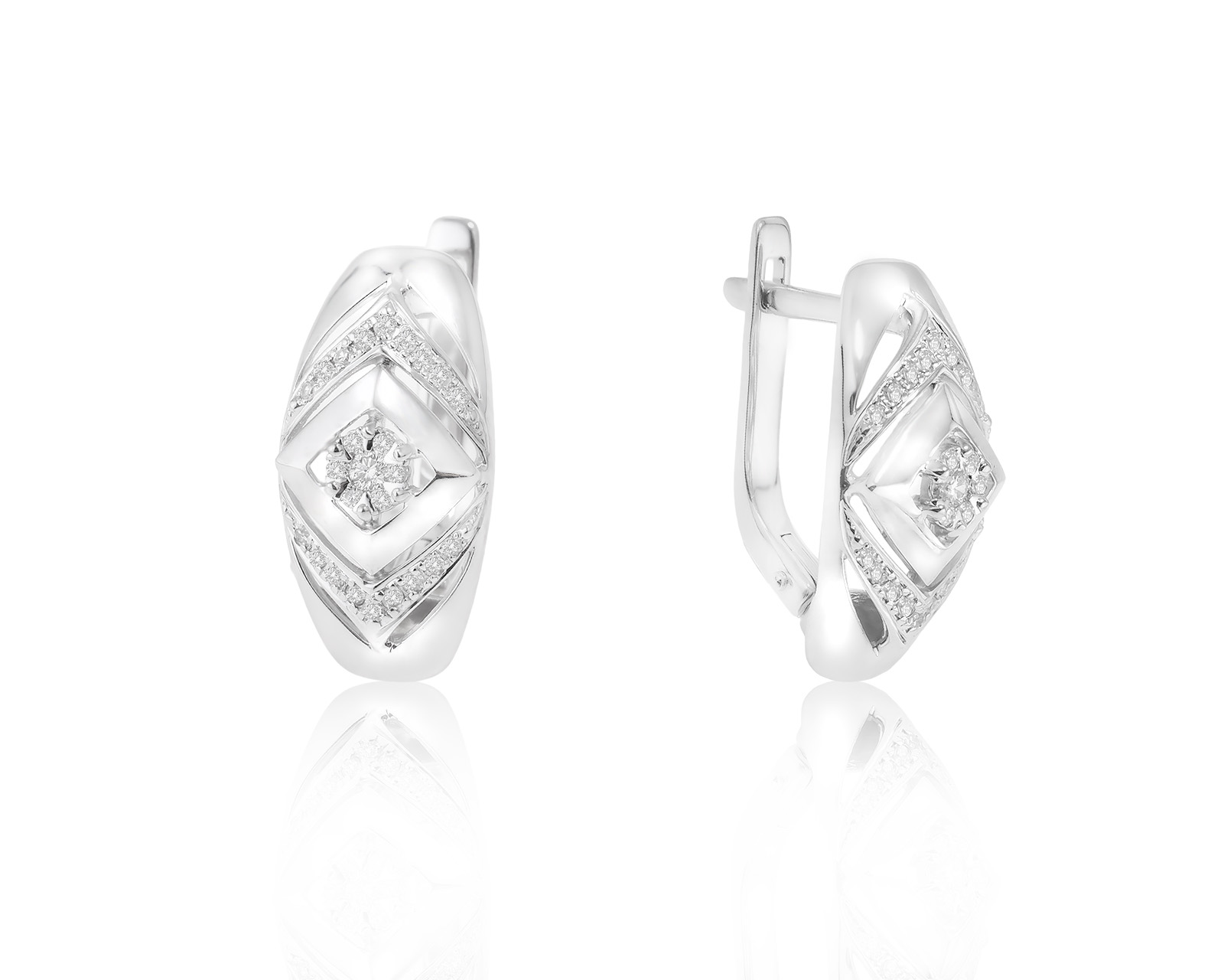 Золотые серьги с бриллиантами 0.27ct 050124/3