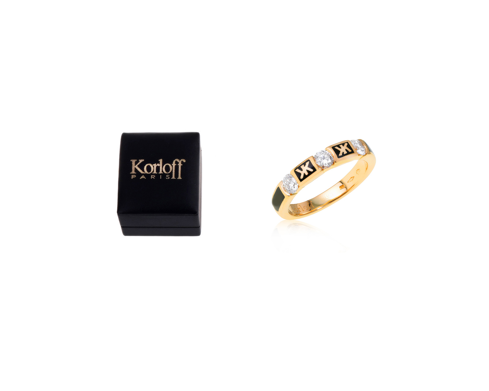 Оригинальное золотое кольцо с бриллиантами 0.48ct Korloff