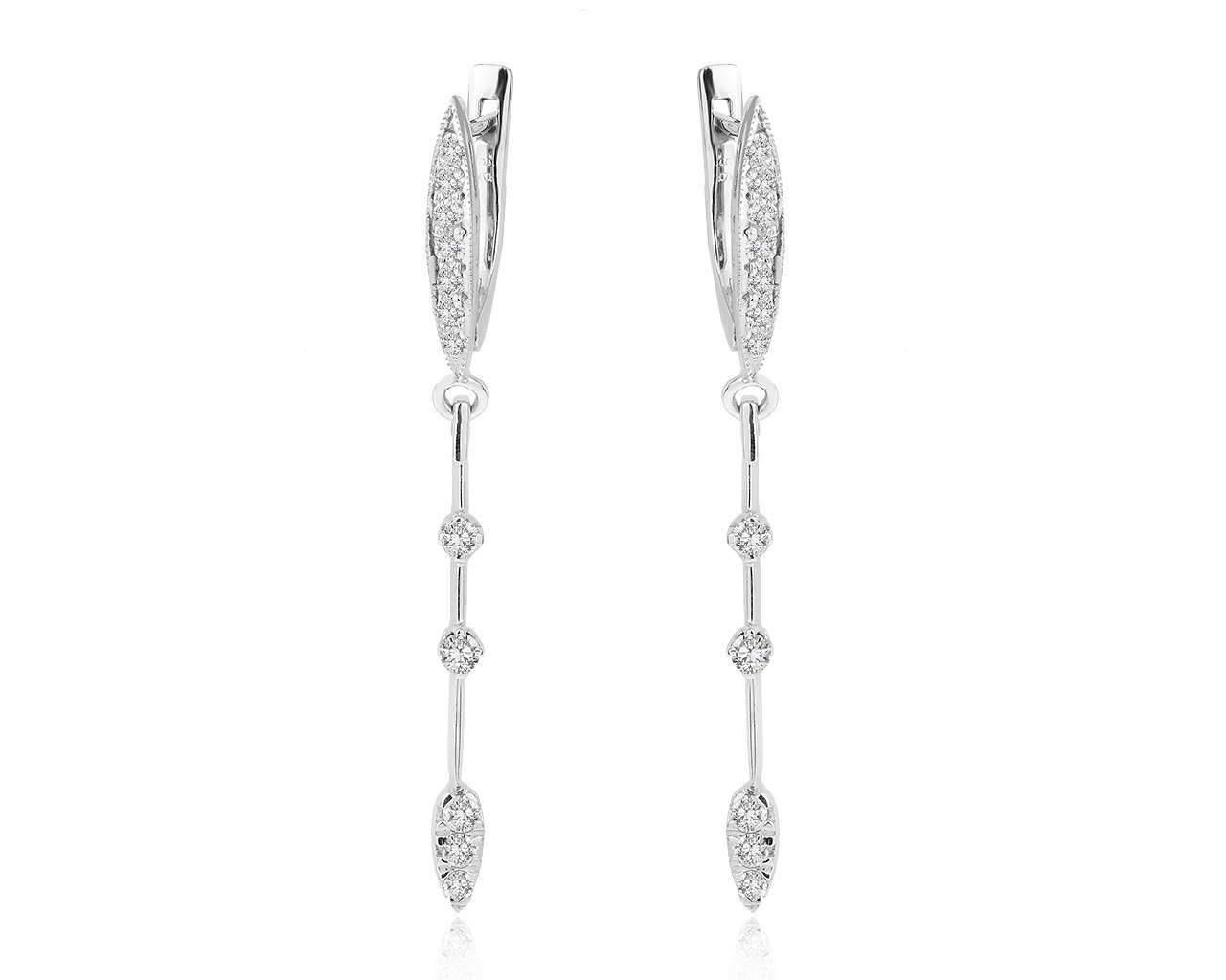 Прекрасные золотые серьги с бриллиантами 0.72ct 111020/3