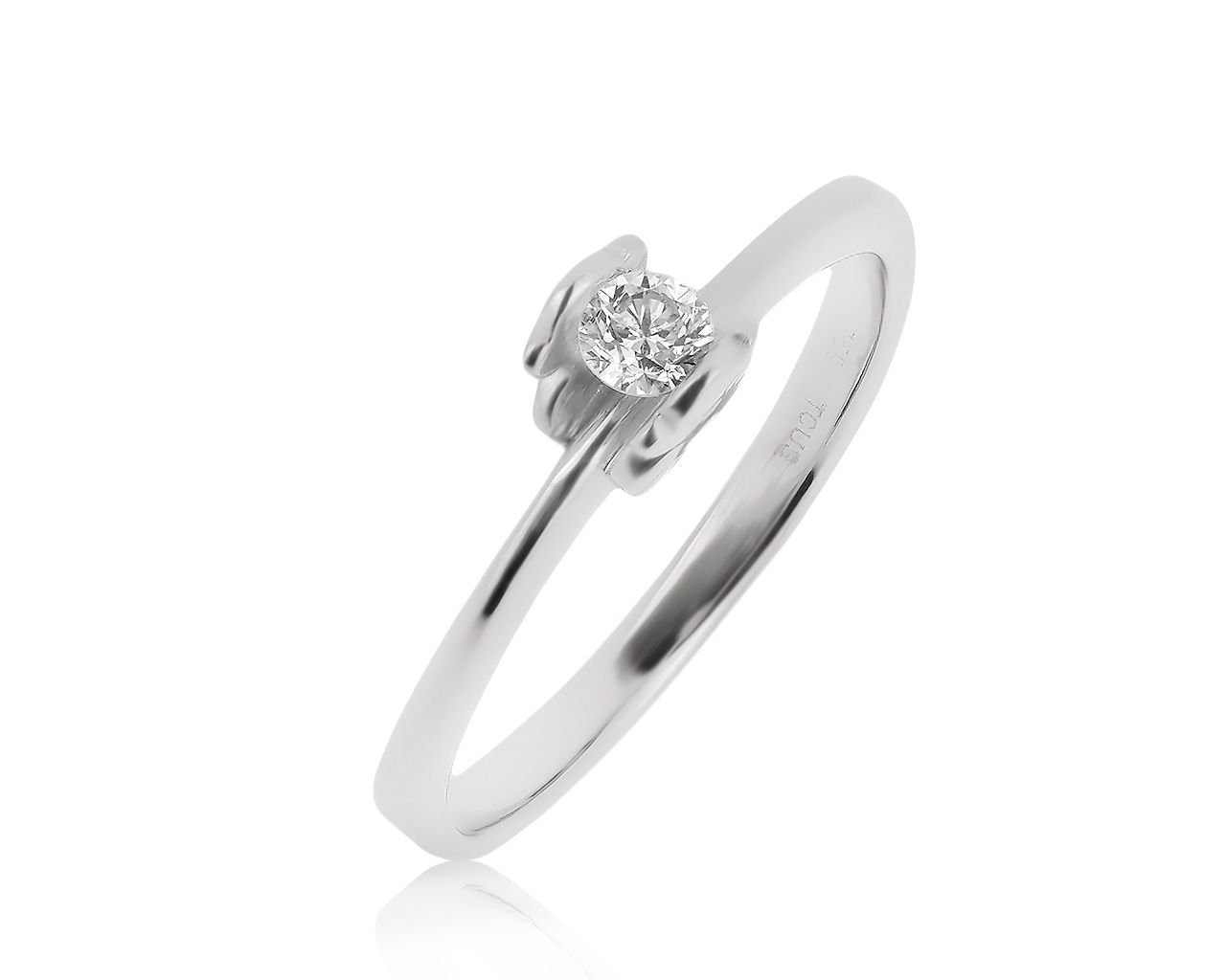 Оригинальное золотое кольцо с бриллиантом 0.14ct Tous 300420/3