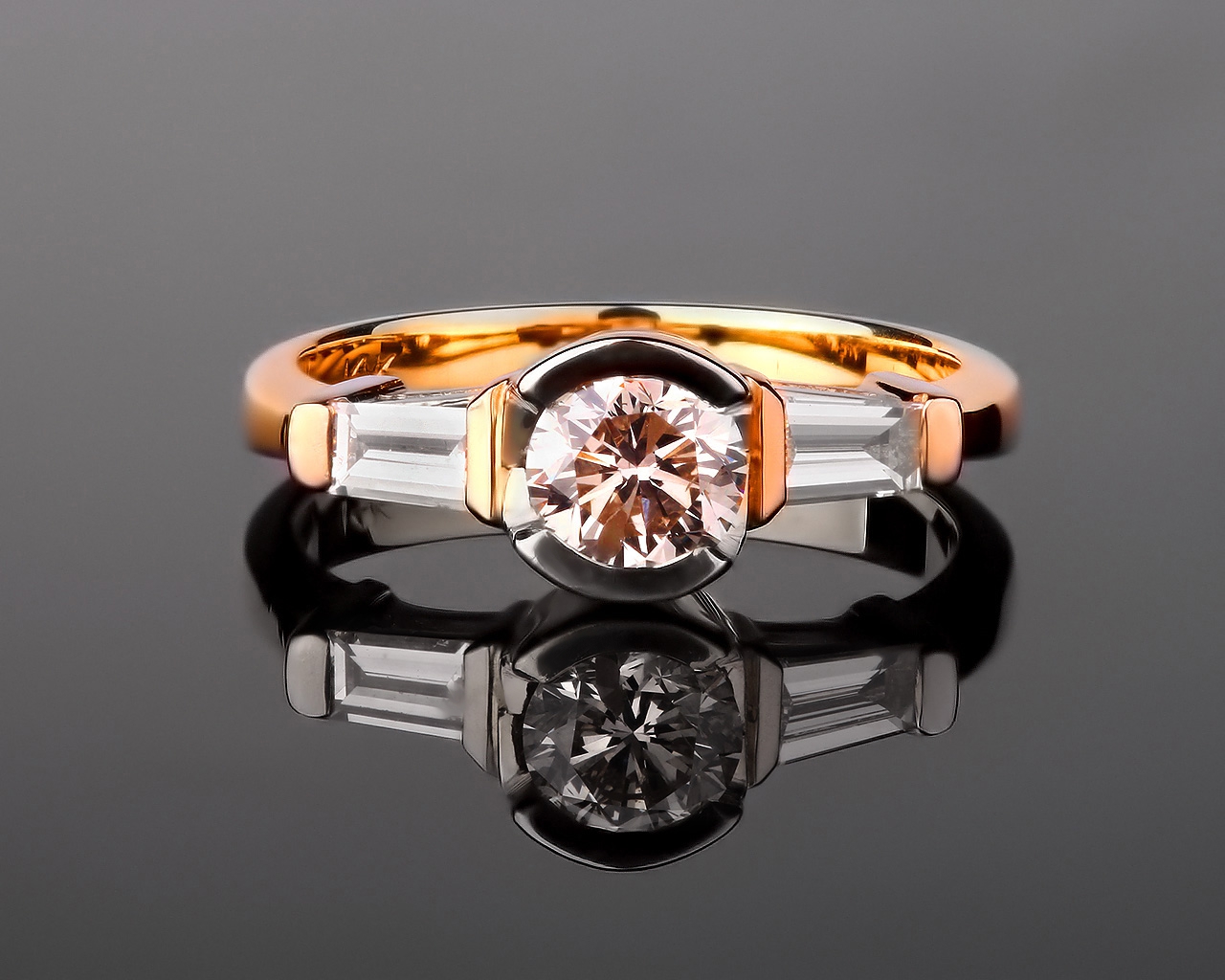 Шикарное золотое кольцо с бриллиантами 0.94ct 200517/2