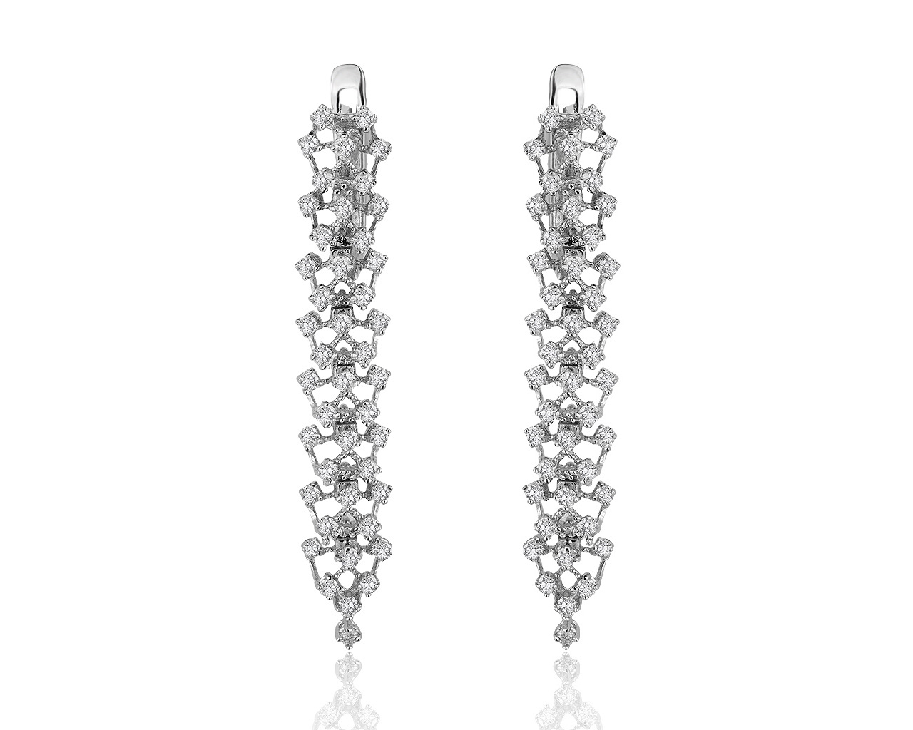 Изящные золотые серьги с бриллиантами 1.05ct 270220/13