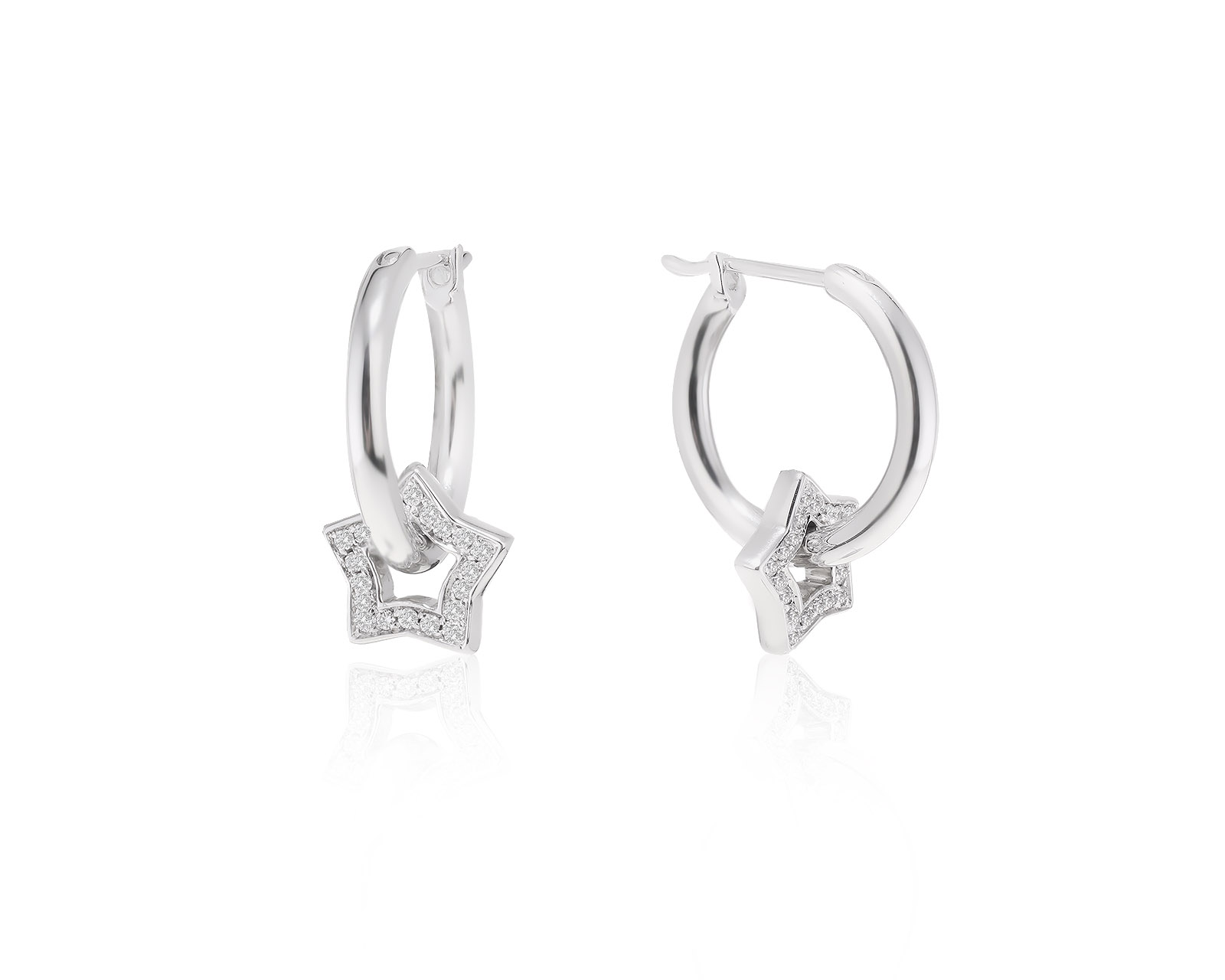 Оригинальные золотые серьги с бриллиантами 0.20ct Pasquale Bruni 130123/4