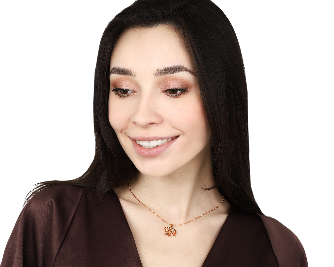 Оригинальный золотой кулон с бриллиантом 0.03ct Chopard