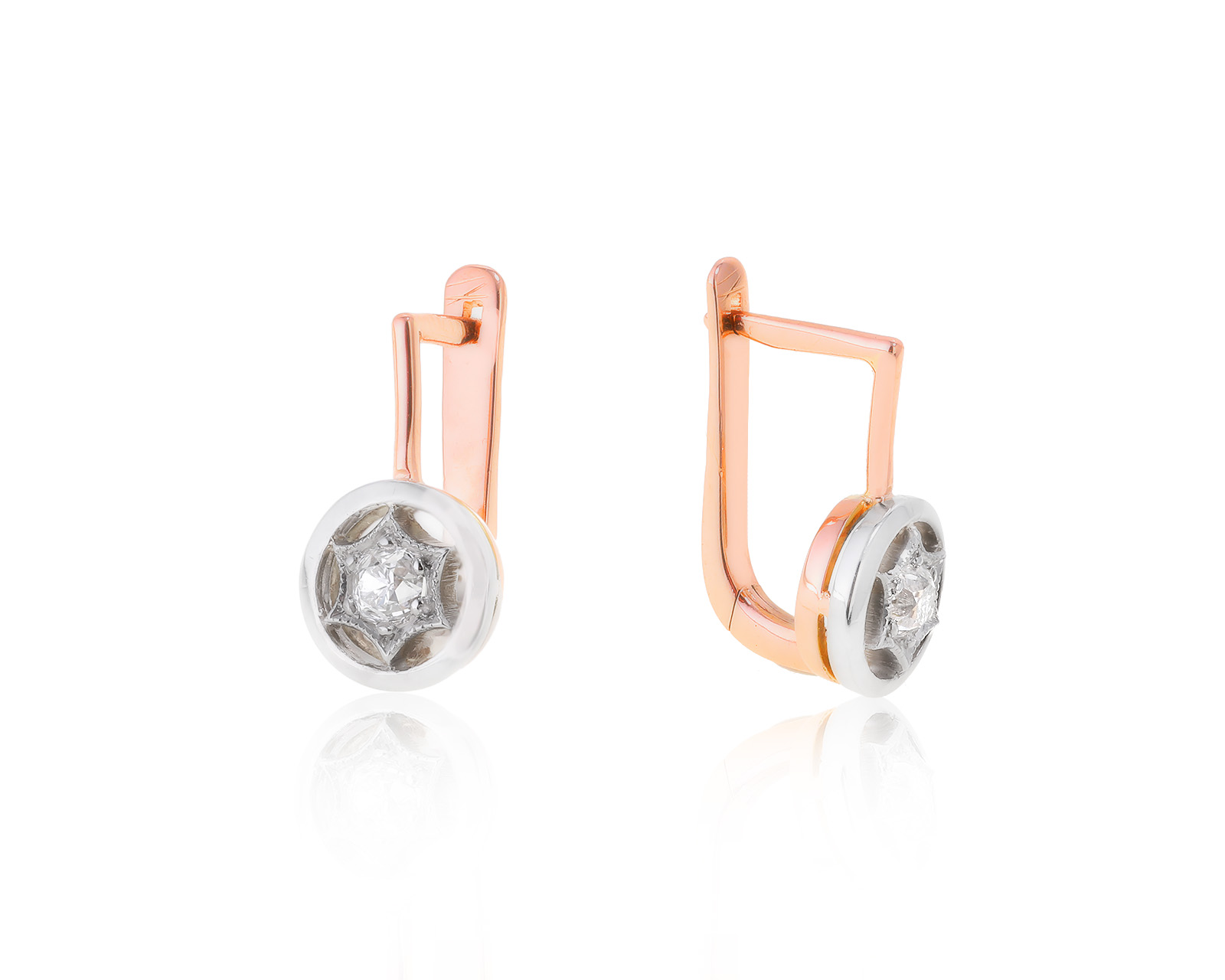 Винтажные золотые серьги с бриллиантами 0.28ct СССР 020822/4