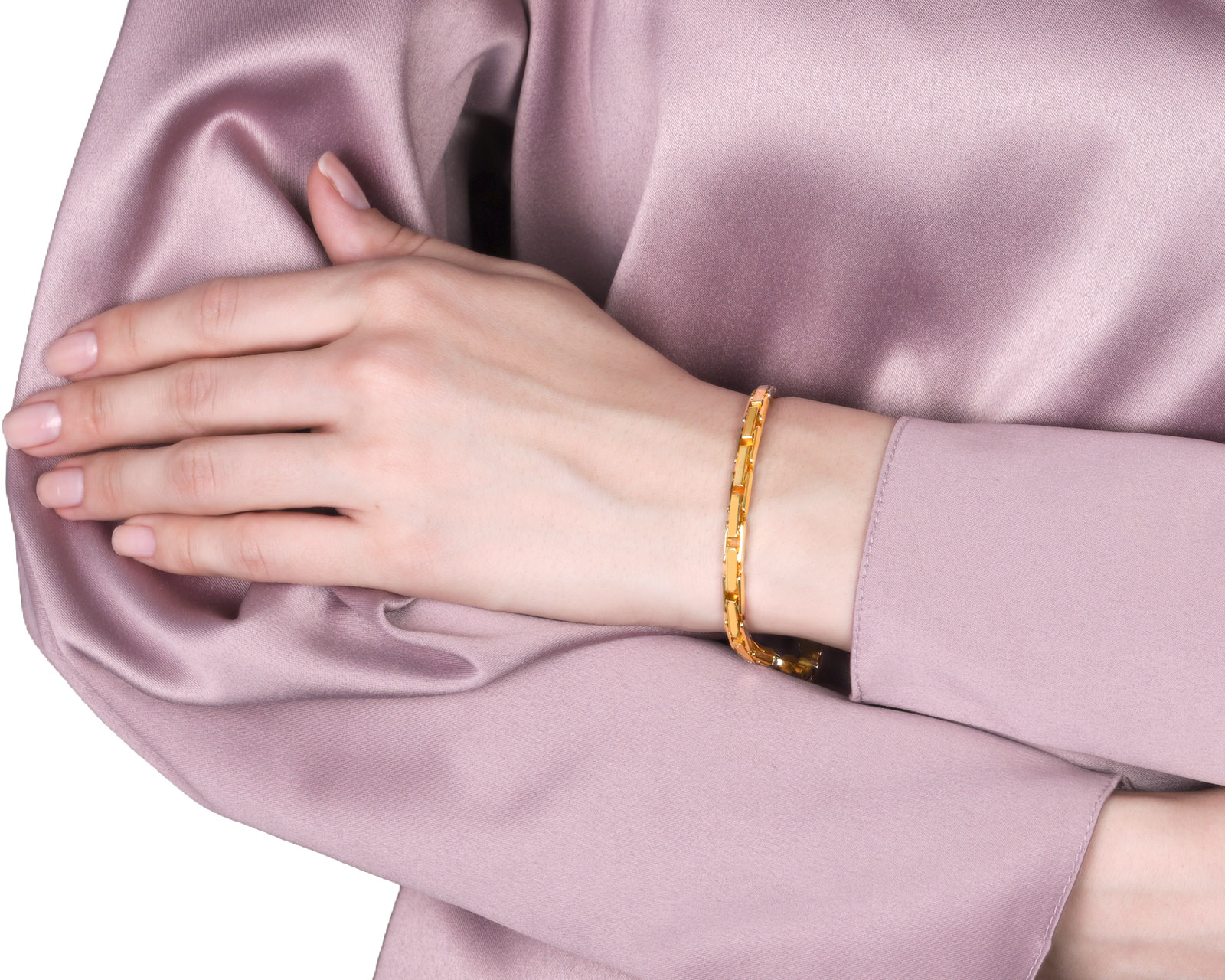 Оригинальный золотой браслет Cartier Agrafe