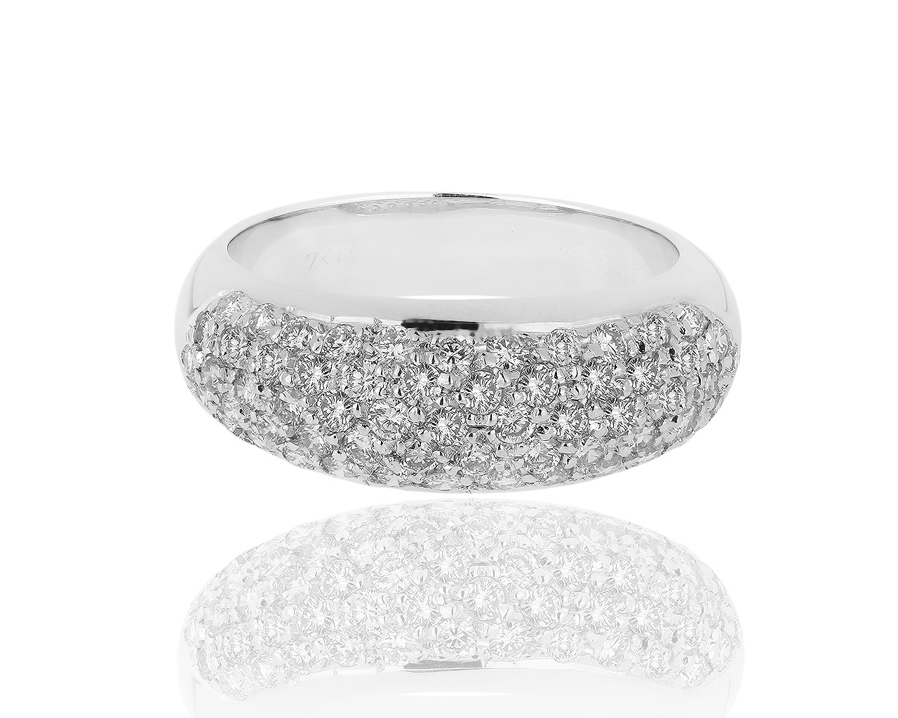 Золотое кольцо с бриллиантовым паве 1.20ct Zen 061218/8