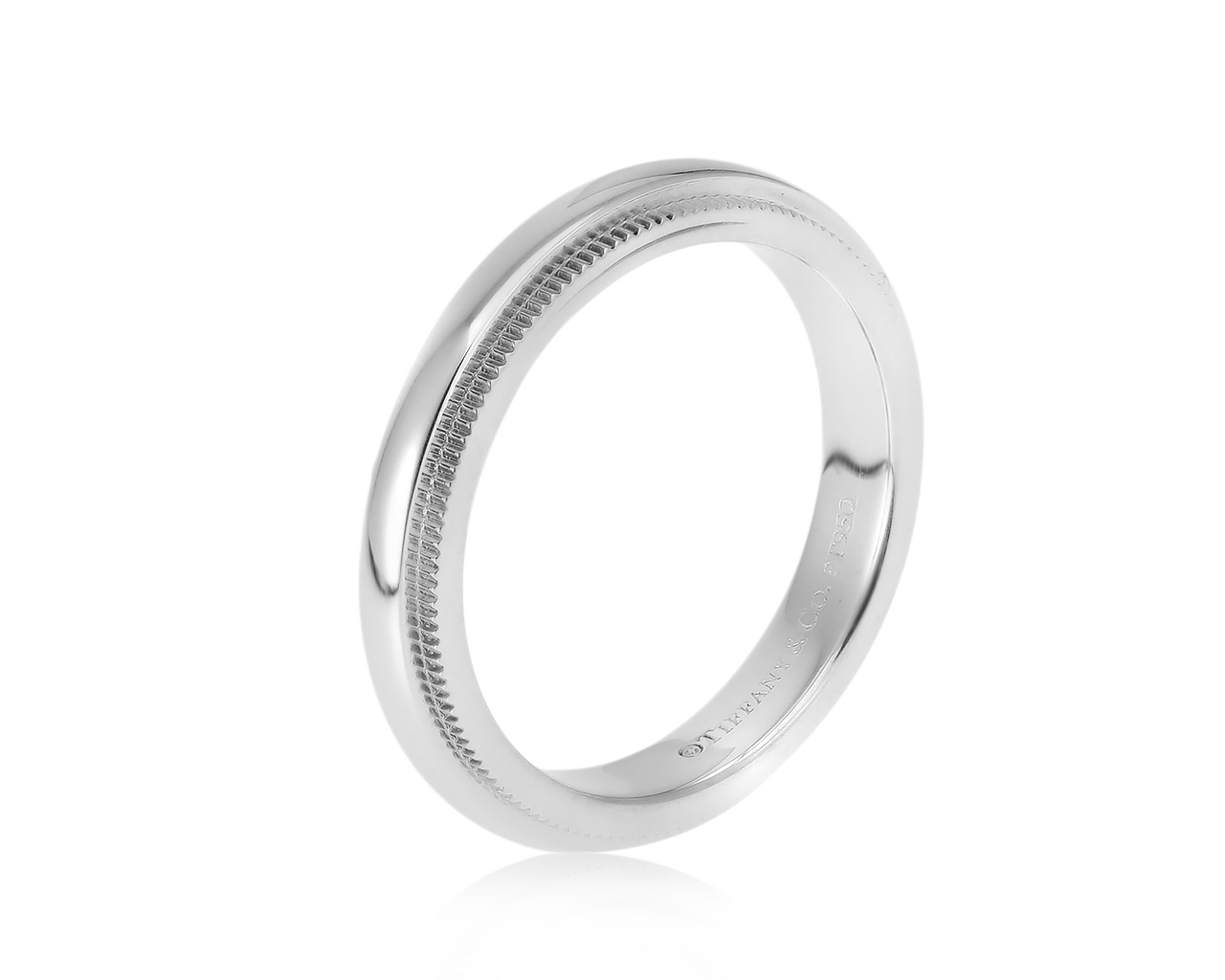 Оригинальное платиновое кольцо Tiffany&Co Milgrain 101120/3