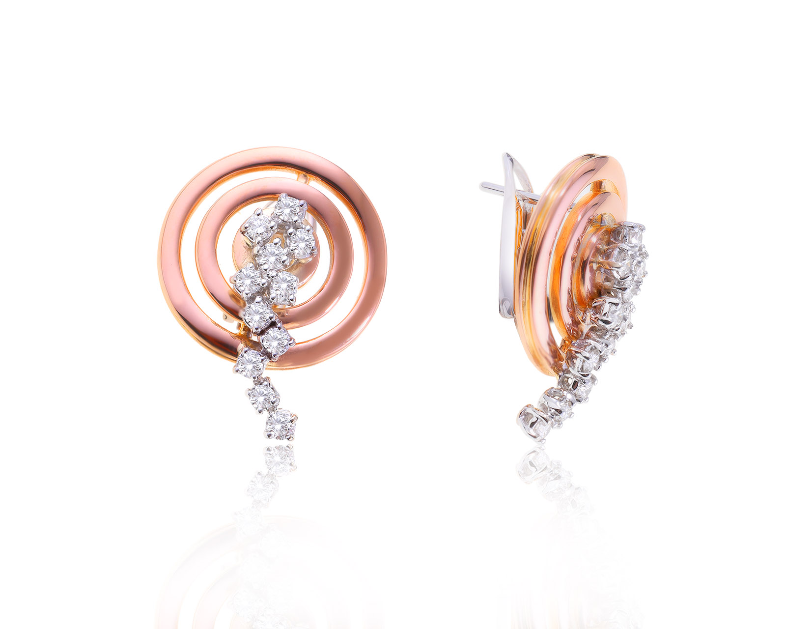 Золотые серьги с бриллиантами 1.21ct 240224/6