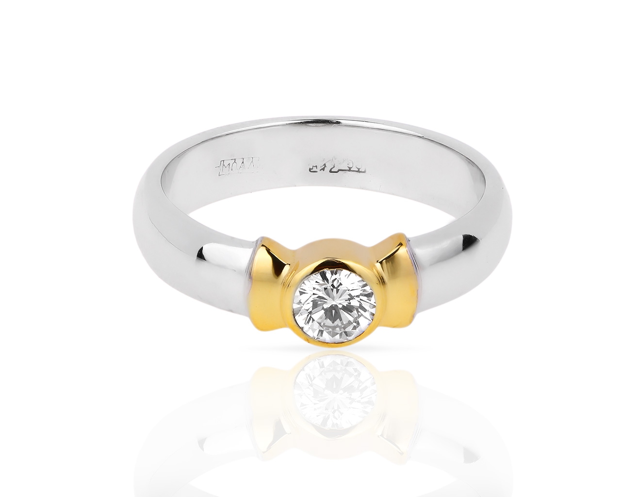 Помолвочное золотое кольцо с бриллиантом 0.33ct 150418/4