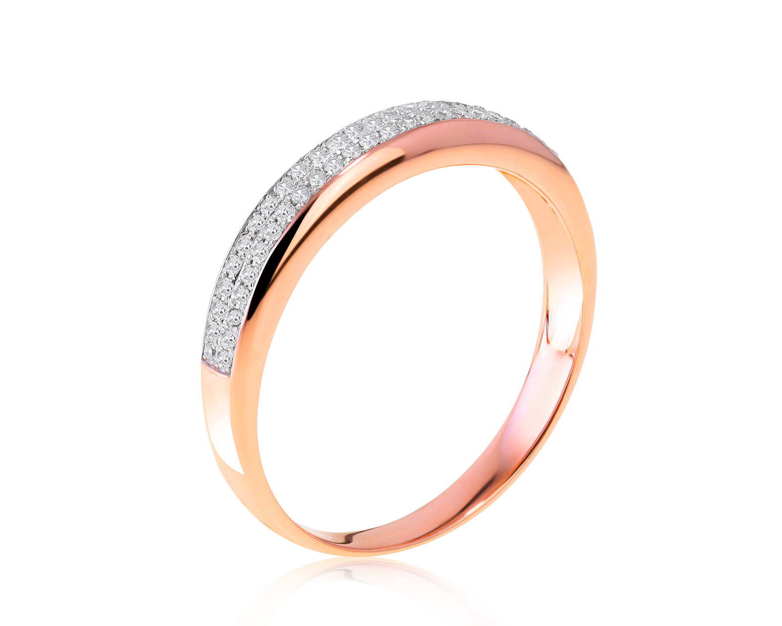 Модное золотое кольцо с бриллиантами 0.20ct 100518/14