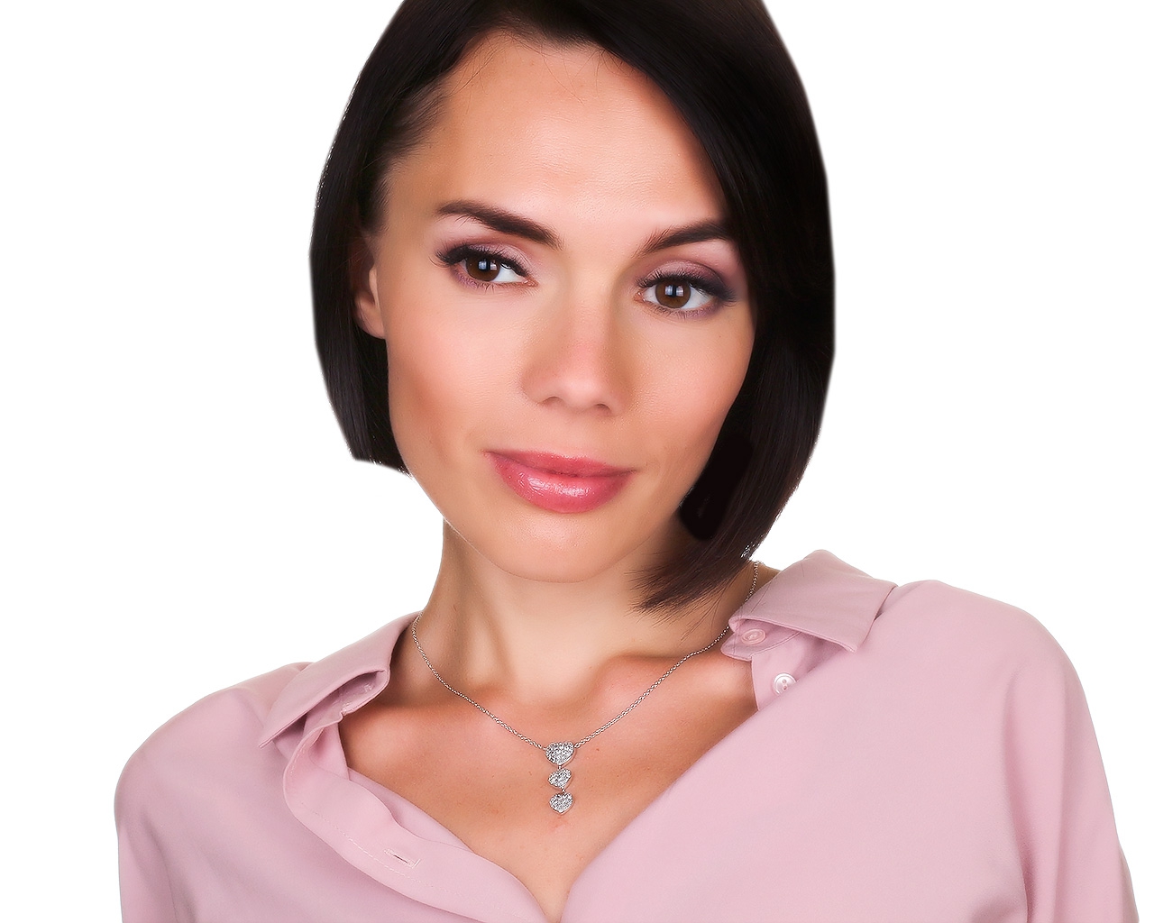 Прекрасное золотое колье с бриллиантами 1.04ct