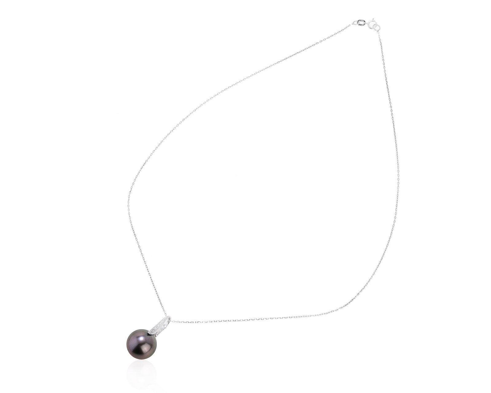 Романтичный золотой кулон с жемчугом 12.50 мм