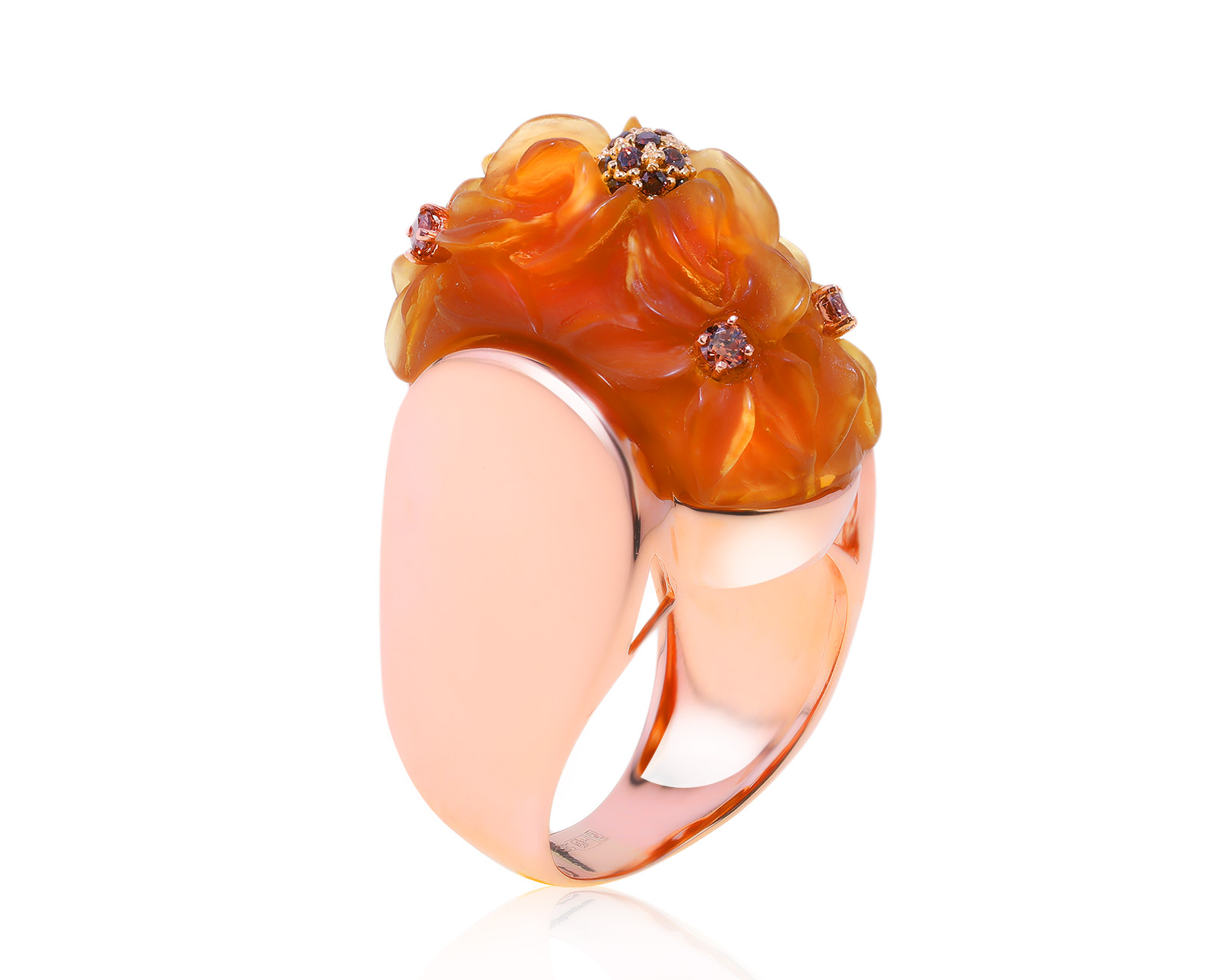 Завораживающее золотое кольцо с халцедоном 24.50ct 280122/1