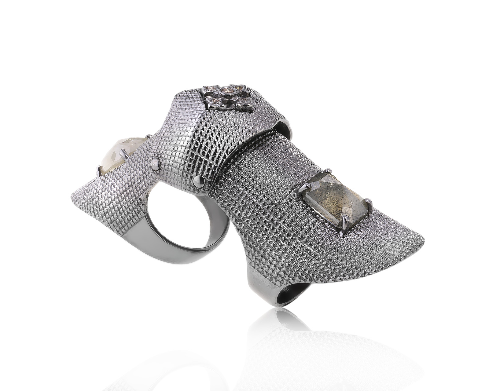 Оригинальное золотое кольцо с бриллиантами 5.26ct Loree Rodkin 271023/4