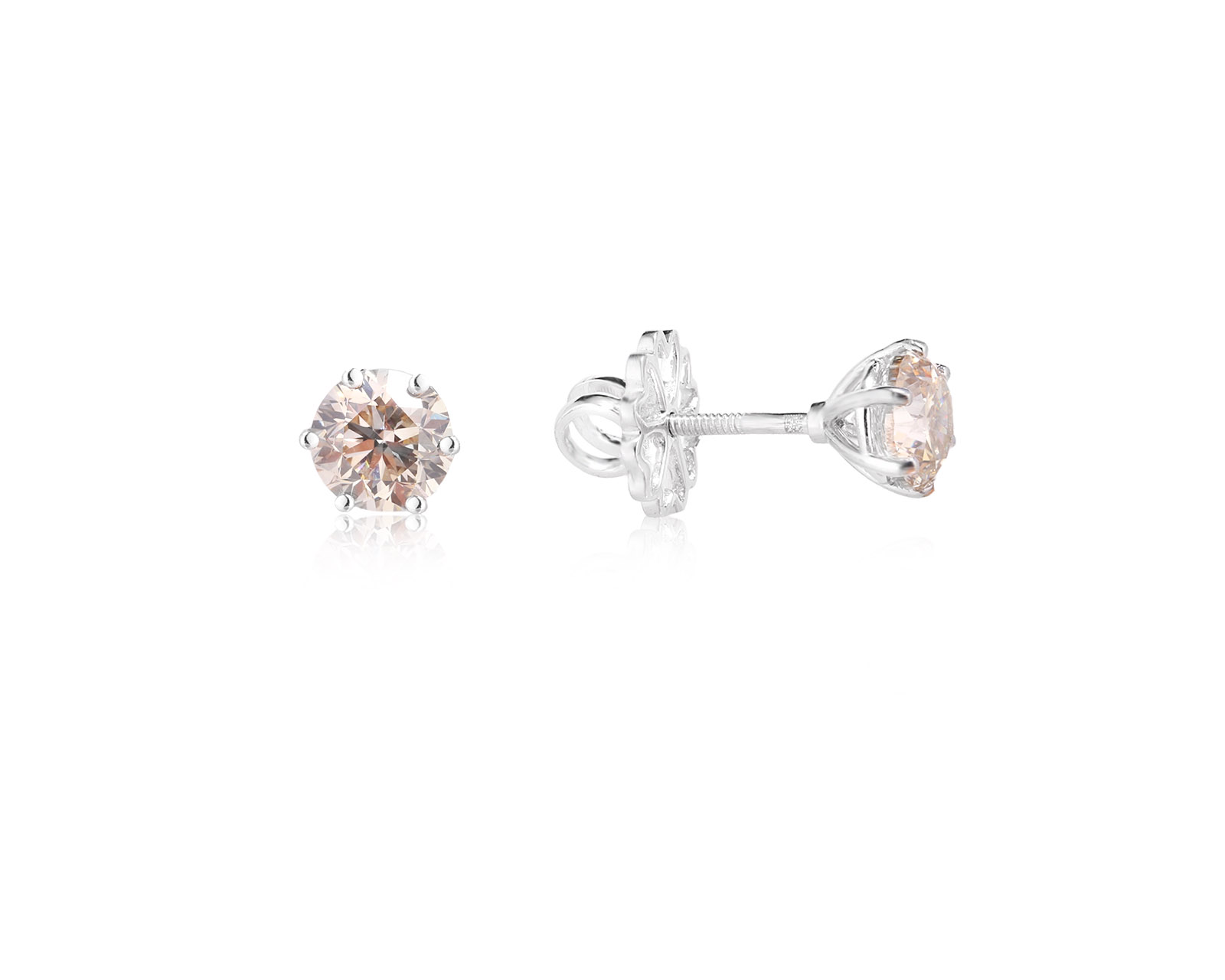 Золотые серьги с бриллиантами 3.00ct 100326/1