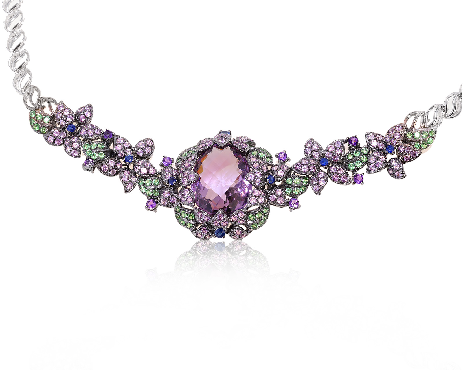 Изумительное золотое колье с аметистами 24.38ct 160622/4 Изумительное золотое колье с аметистами 24.38ct 160622/4