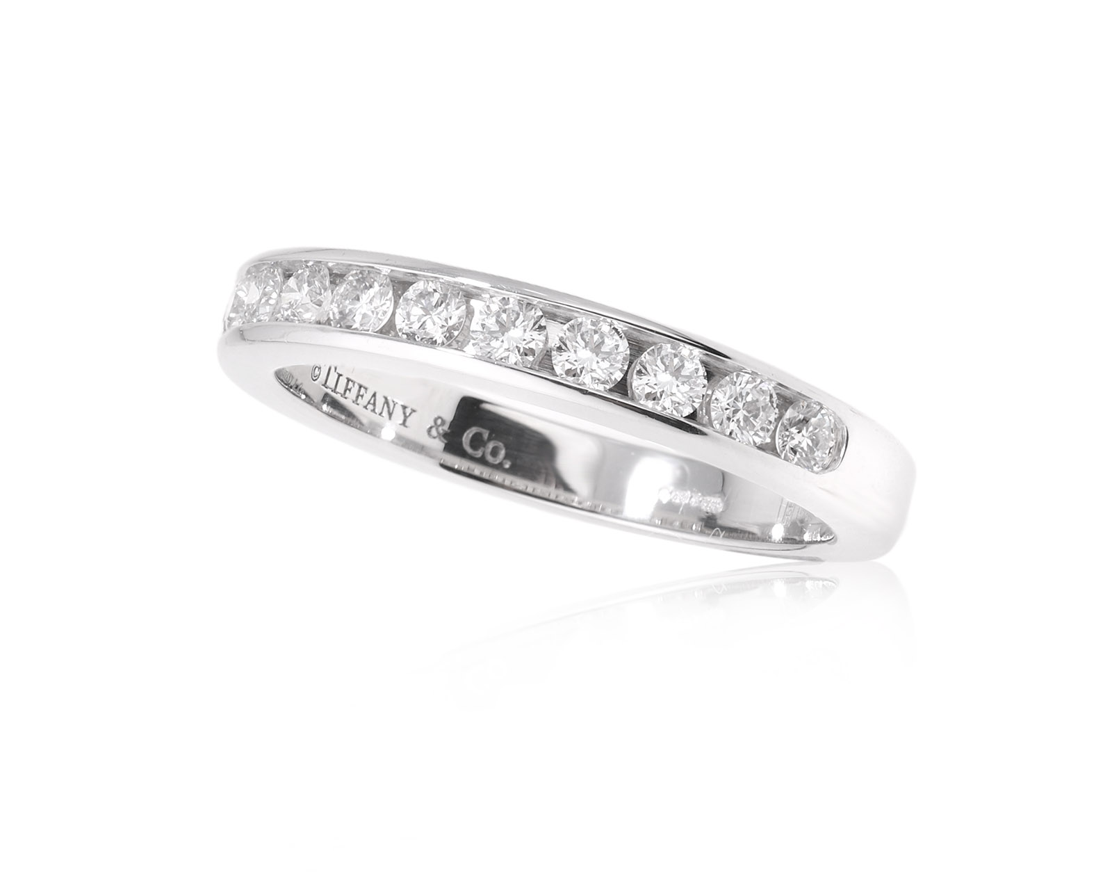 Оригинальное платиновое кольцо с бриллиантами 0.33ct Tiffany&Co Setting