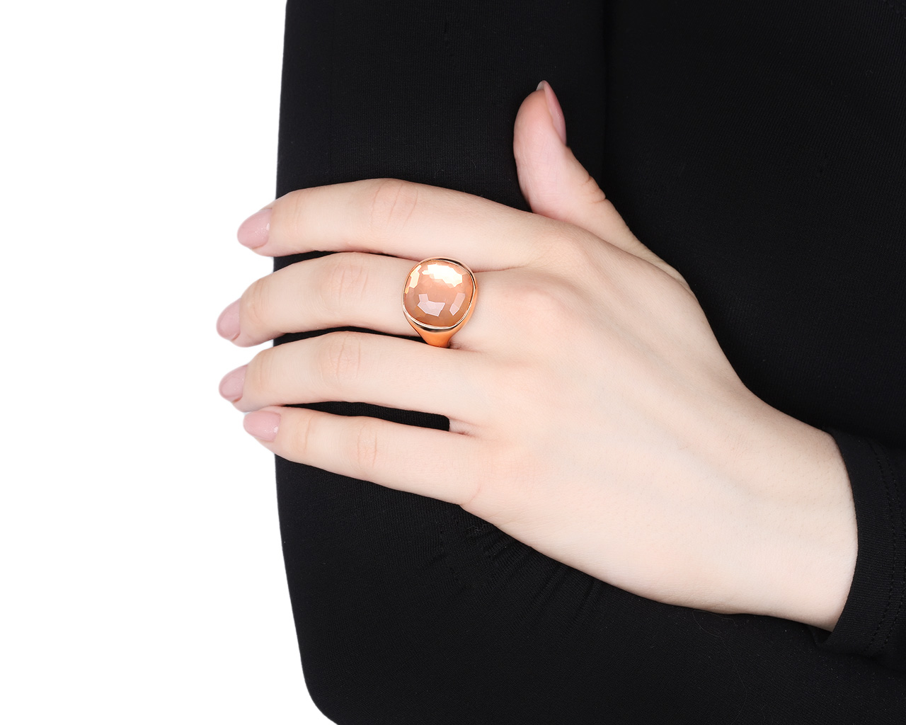 Оригинальное золотое кольцо с кварцем 11.13ct Pomellato Capri