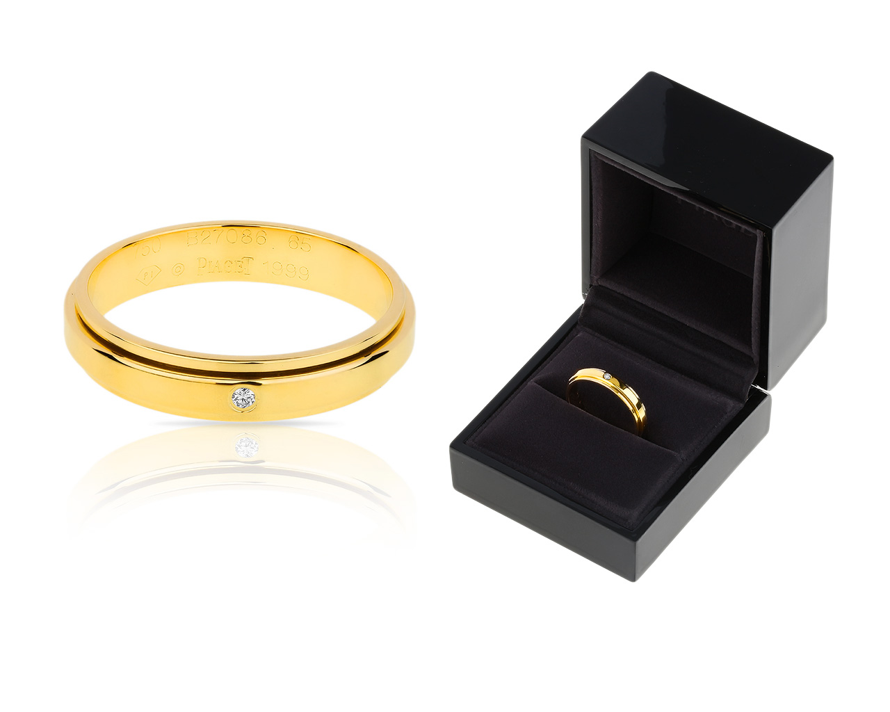 Оригинальное золотое кольцо с бриллиантом Piaget Possession