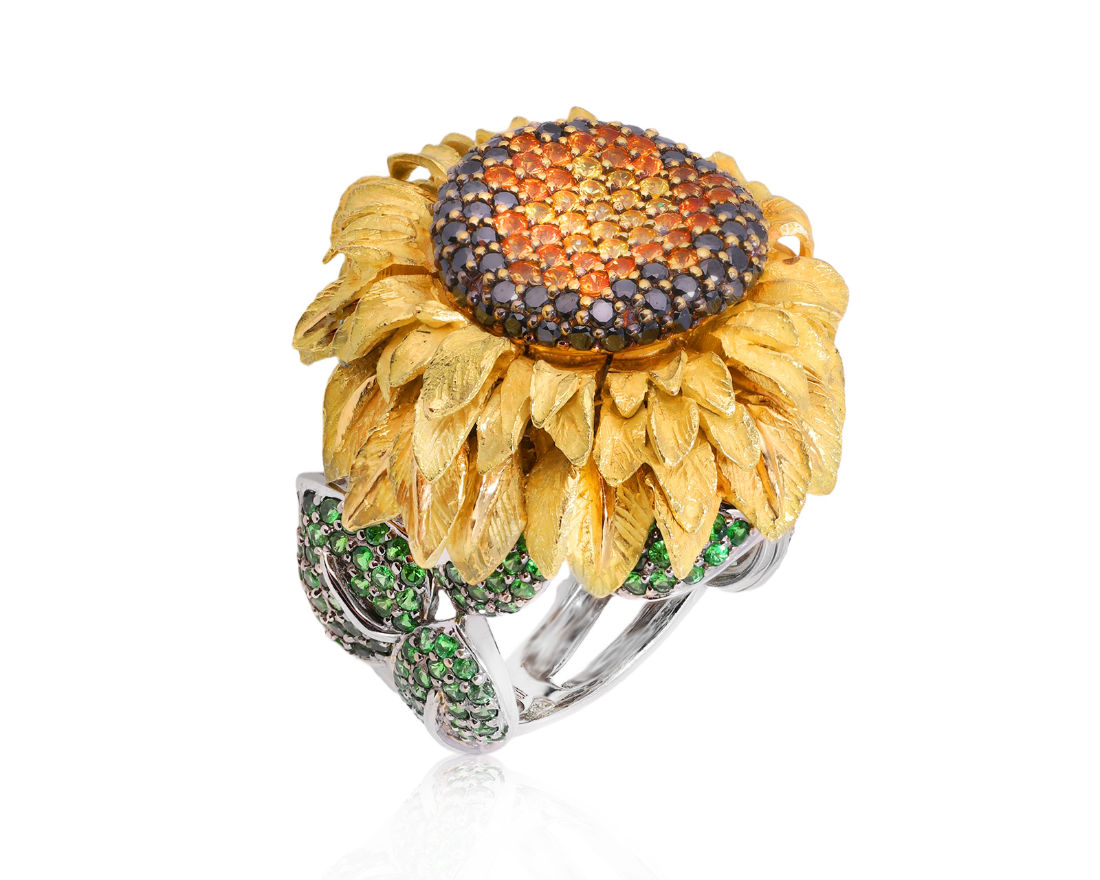 Оригинальное золотое кольцо с цветными камнями 3.63ct ANT Jewellery 100226/7