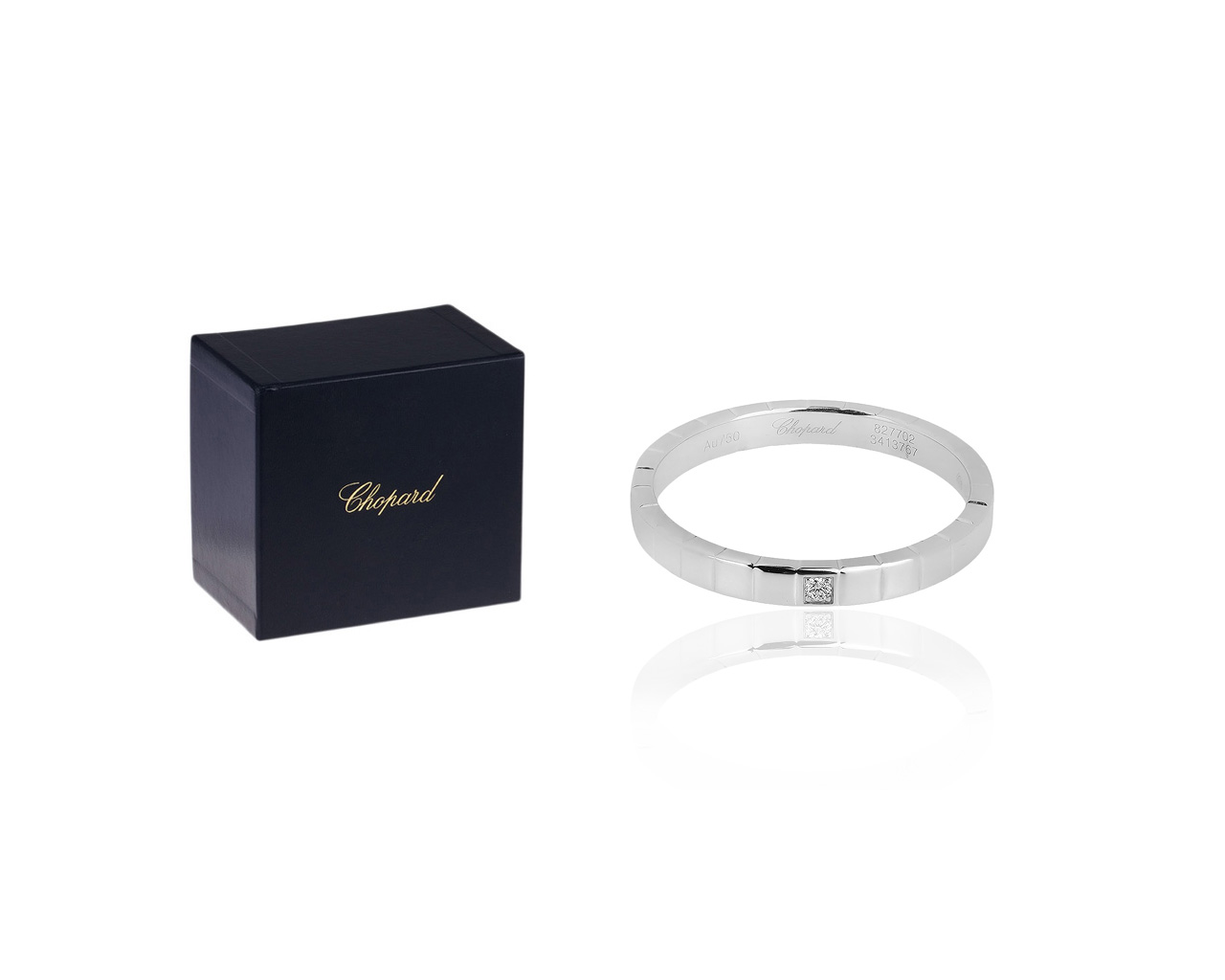 Модное золотое кольцо с бриллиантом Chopard Ice Cube