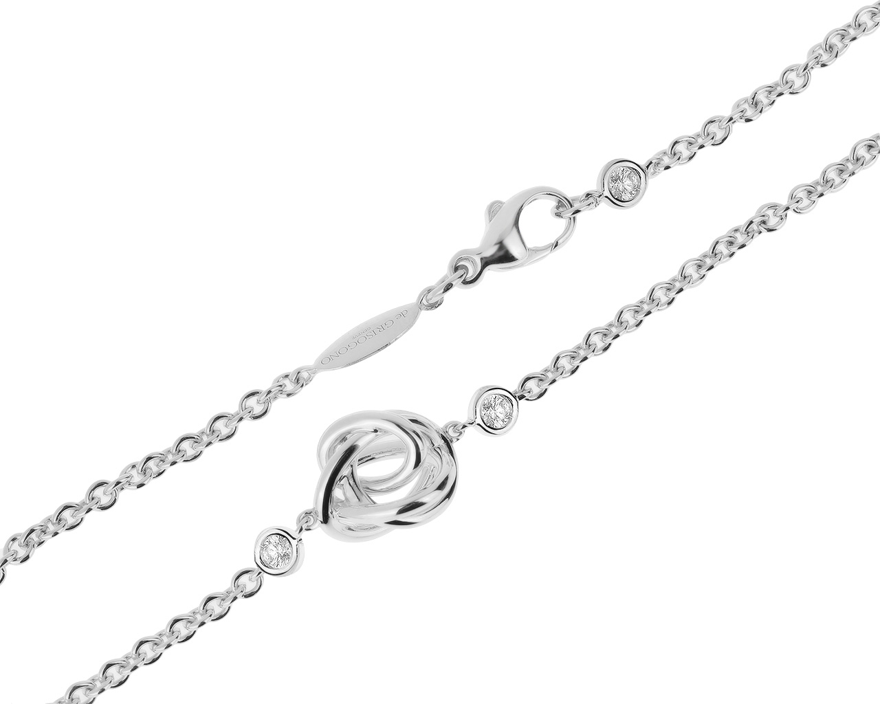 Оригинальное золотое колье с бриллиантами 1.25ct de Grissogono Matassa 290920/2