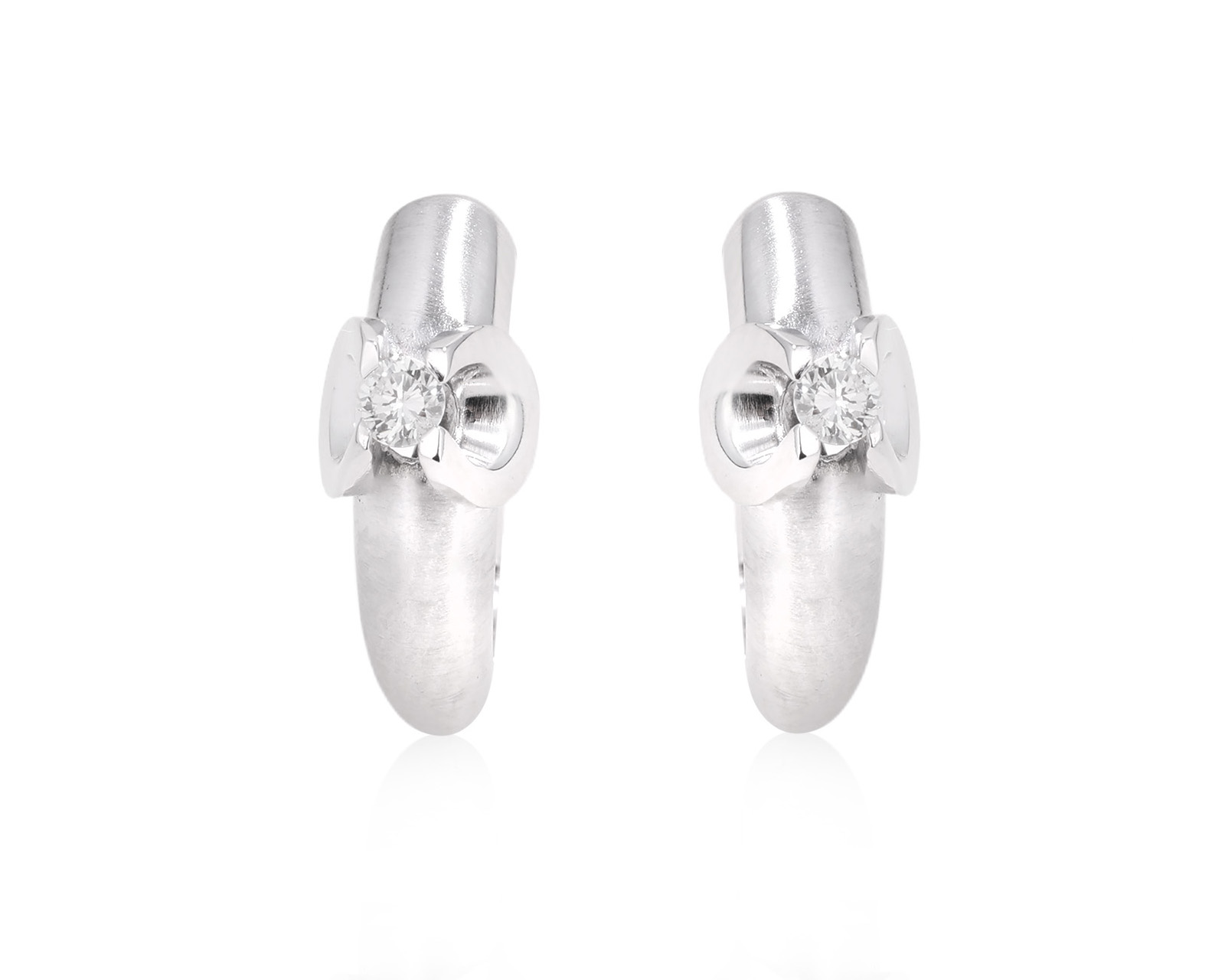 Золотые серьги с бриллиантами 0.09ct 260225/6 Золотые серьги с бриллиантами 0.09ct 260225/6