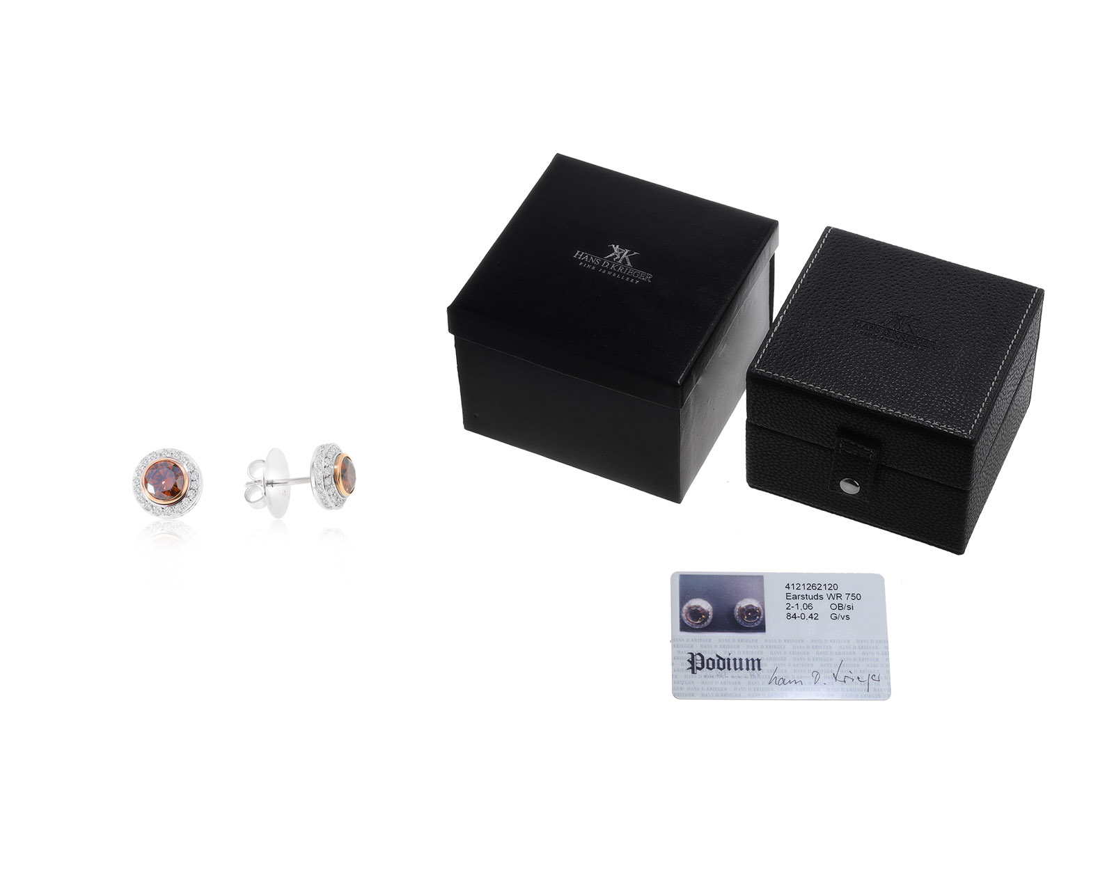 Оригинальные золотые серьги Hans D.Krieger