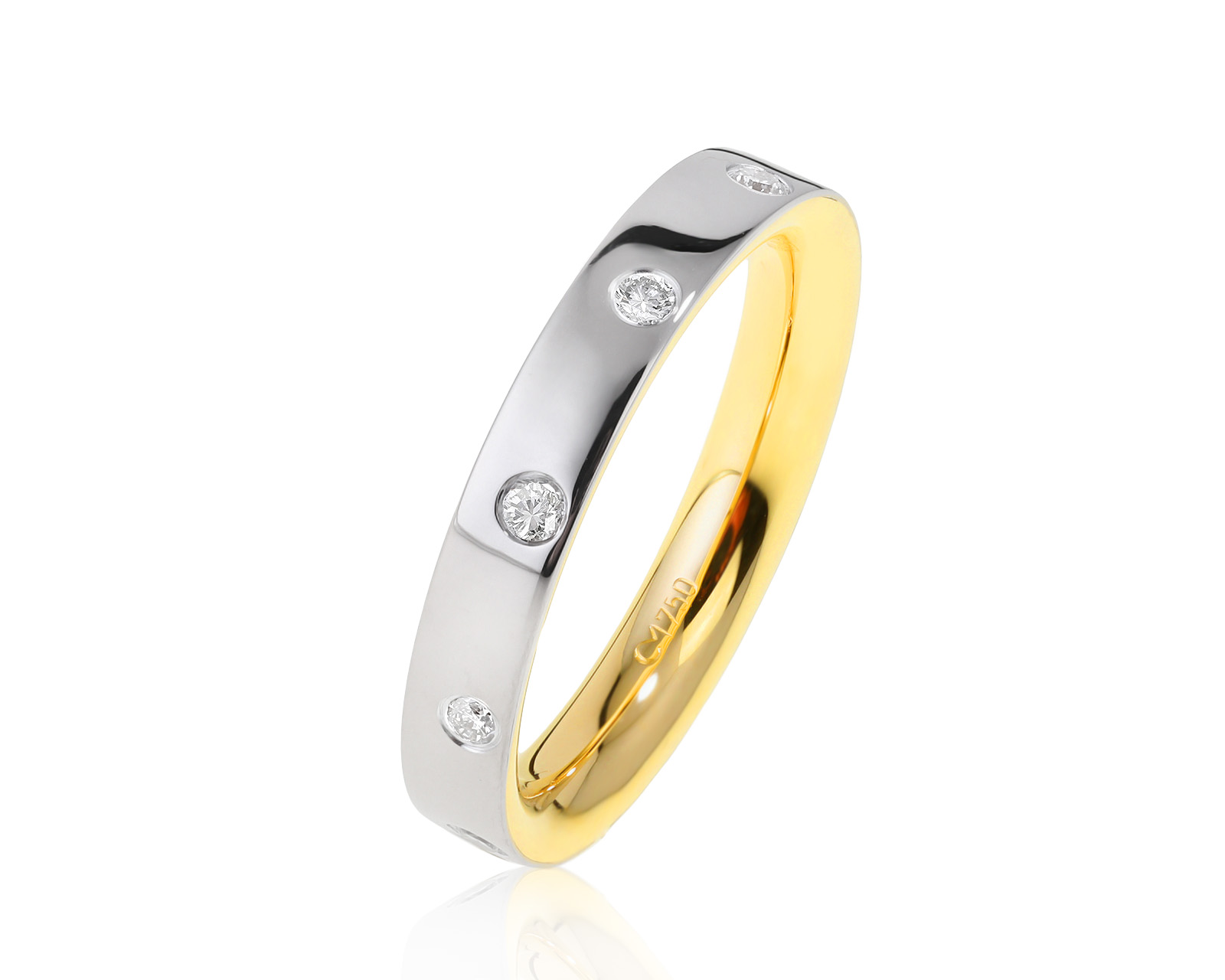 Достойное золотое кольцо с бриллиантами 0.50ct