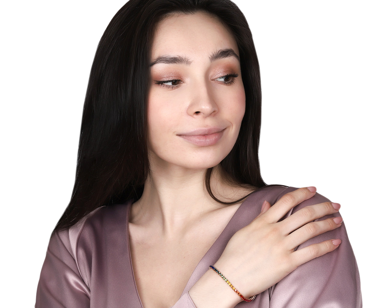 Оригинальный золотой браслет с сапфирами 8.05ct Maximilian Rainbow