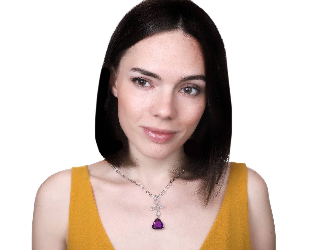 Итальянский золотой кулон с аметистом 10.89ct