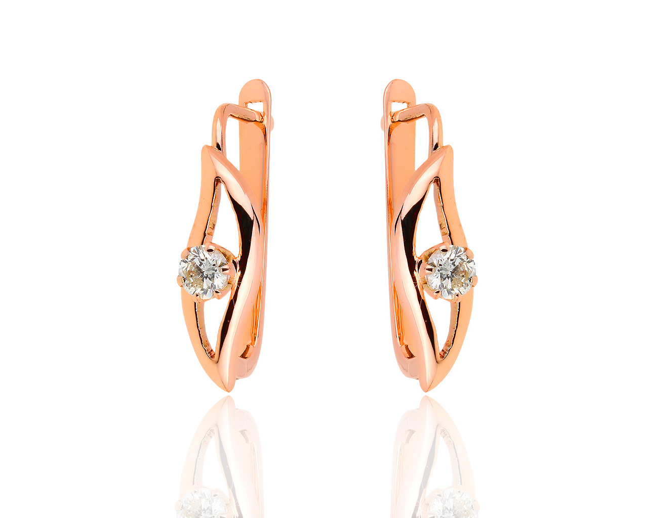 Золотые серьги с бриллиантами 0.51ct 031118/1