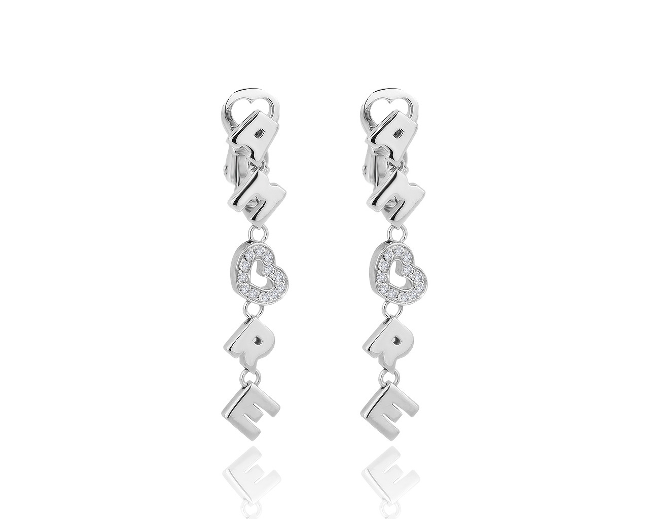 Оригинальные золотые серьги с бриллиантами 0.16ct Pasquale Bruni 181019/1