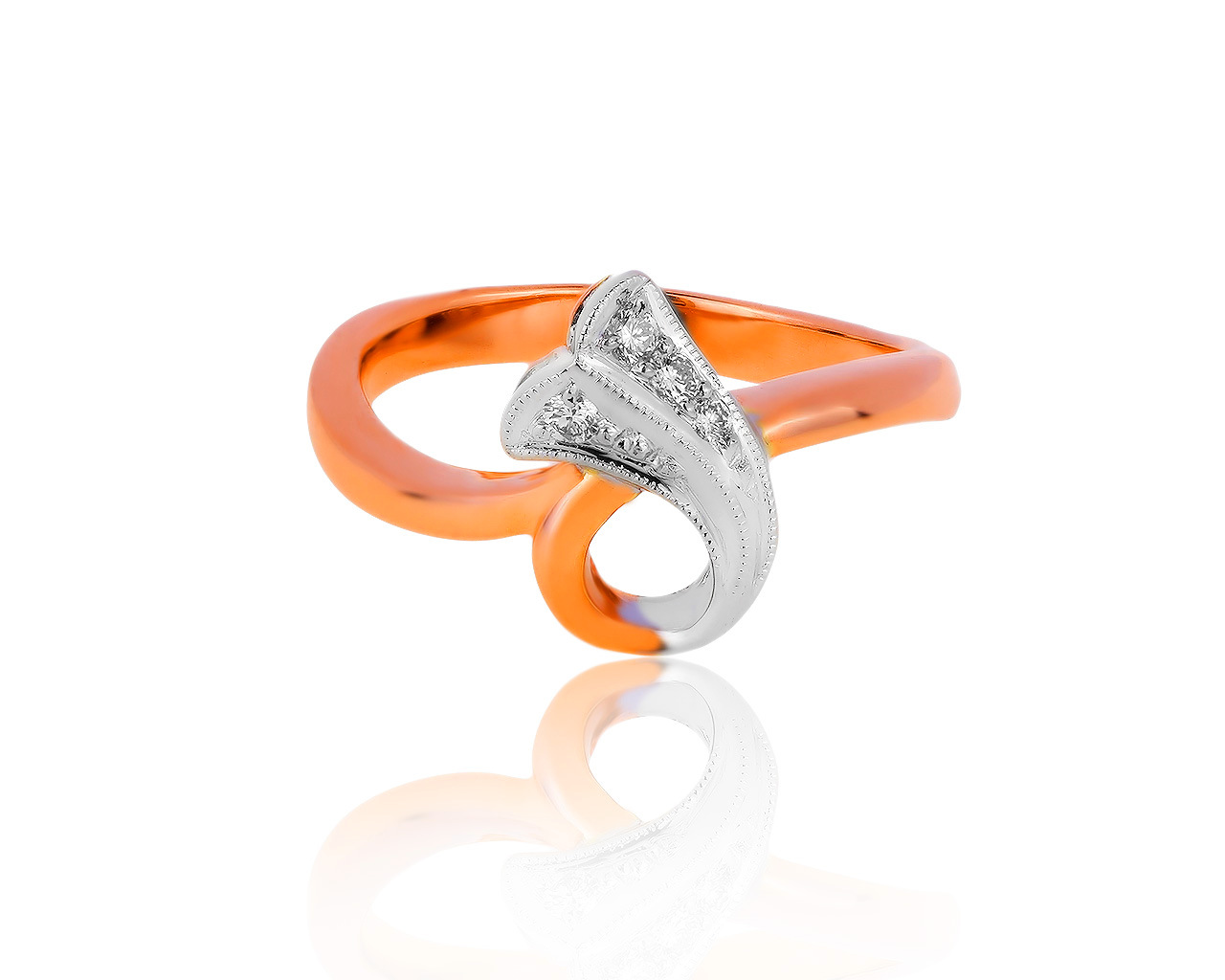 Прекрасное золотое кольцо с бриллиантами 0.06ct 050818/15 Прекрасное золотое кольцо с бриллиантами 0.06ct 050818/15