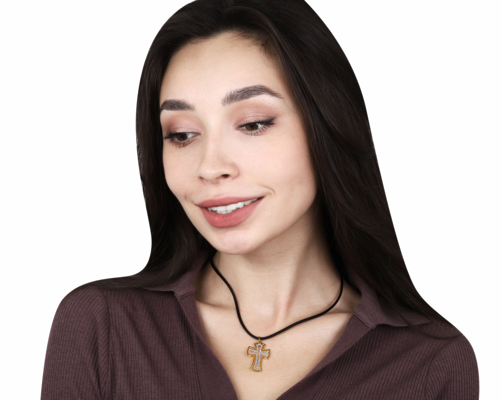 Безупречный золотой кулон с бриллиантами 0.32ct