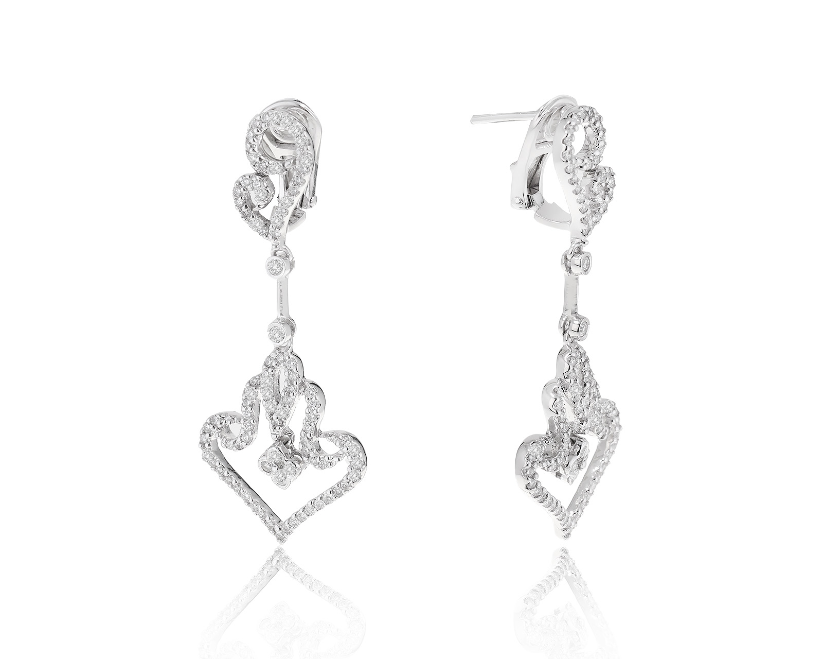 Роскошные золотые серьги с бриллиантами 1.01ct 050423/4