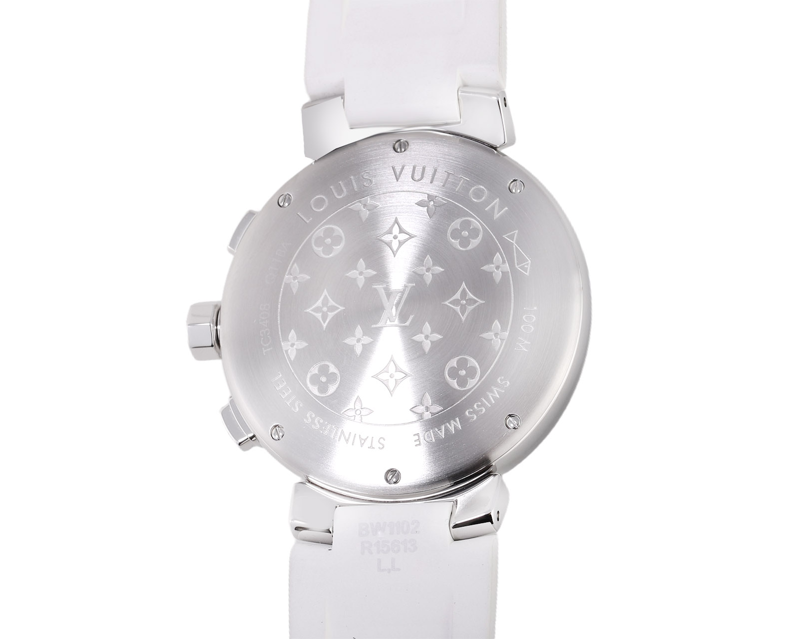 Оригинальные стальные часы Louis Vuitton Tambour Moon Star