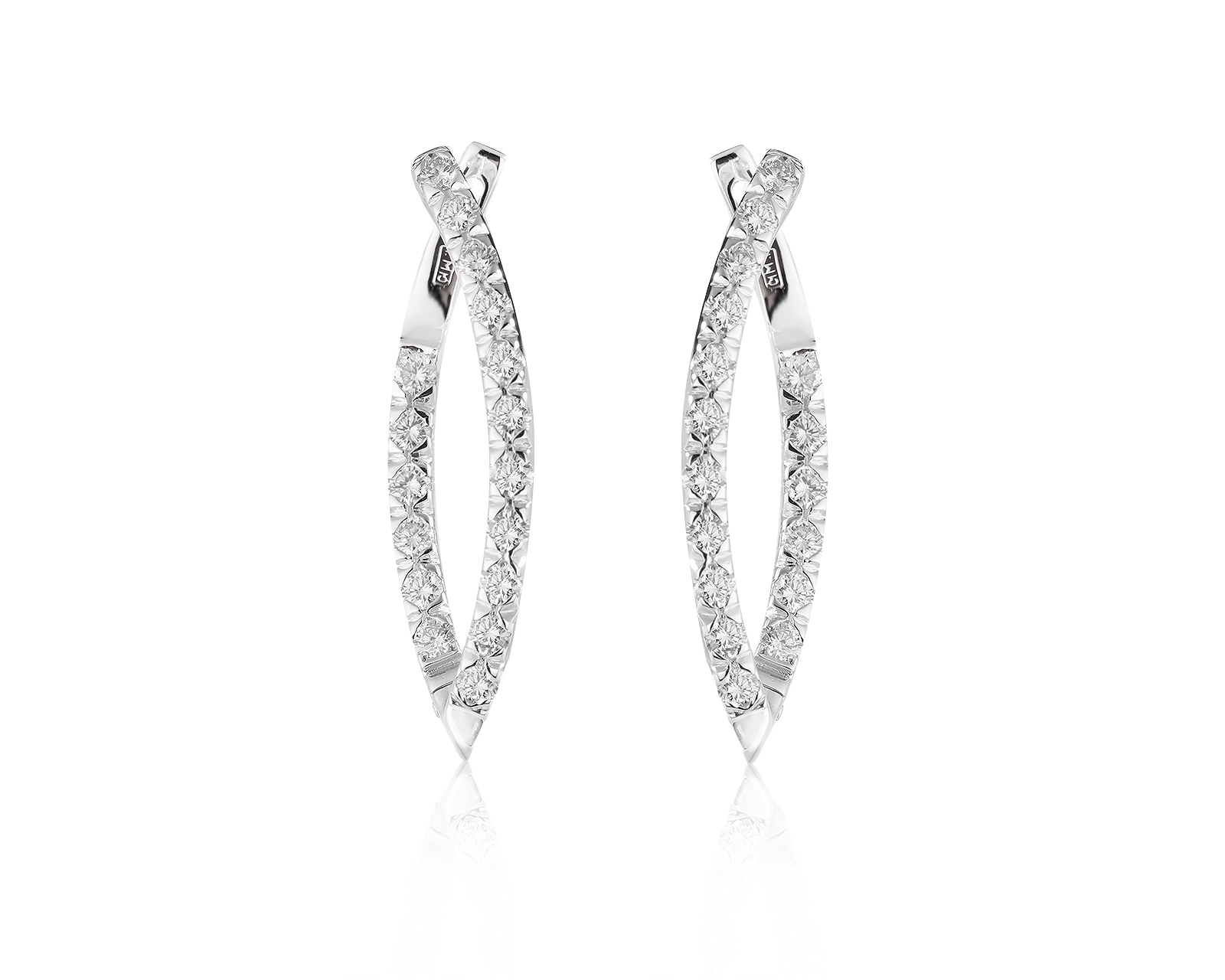 Золотые серьги с бриллиантами 1.24ct 190426/3