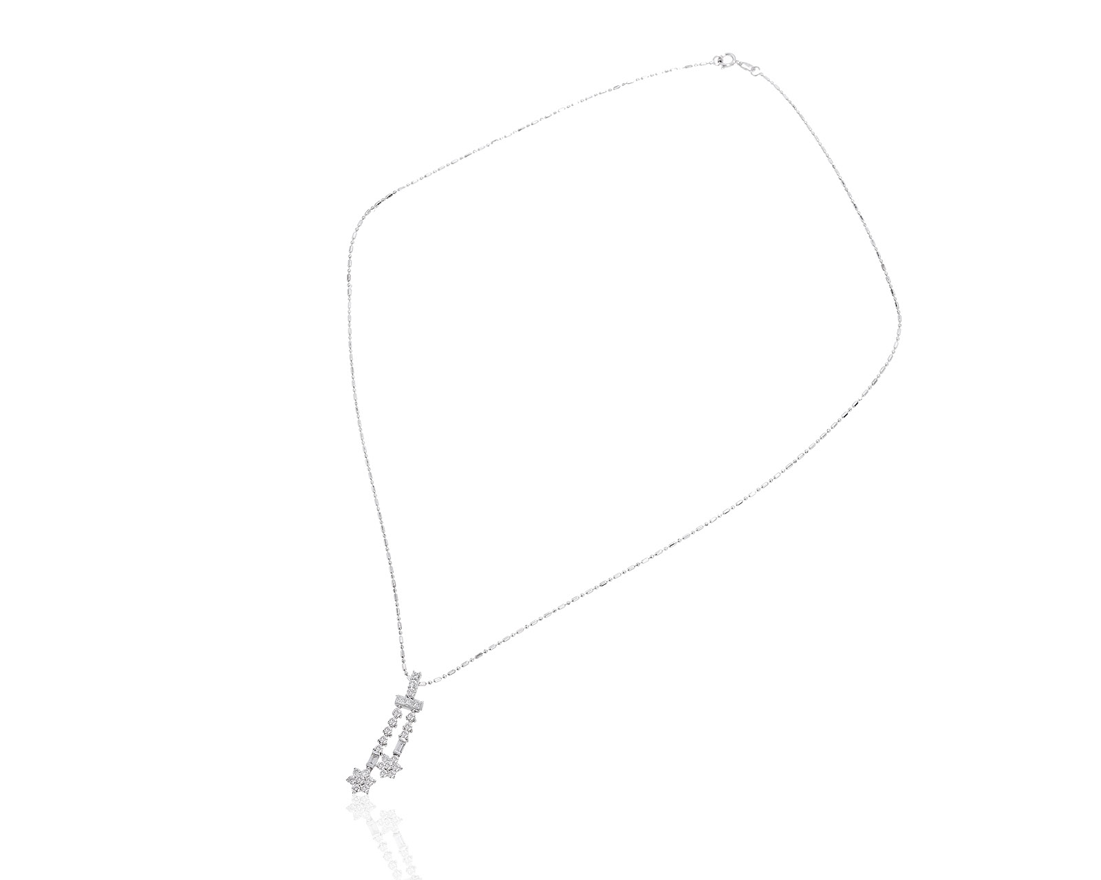 Притягательное золотое колье с бриллиантами 0.98ct