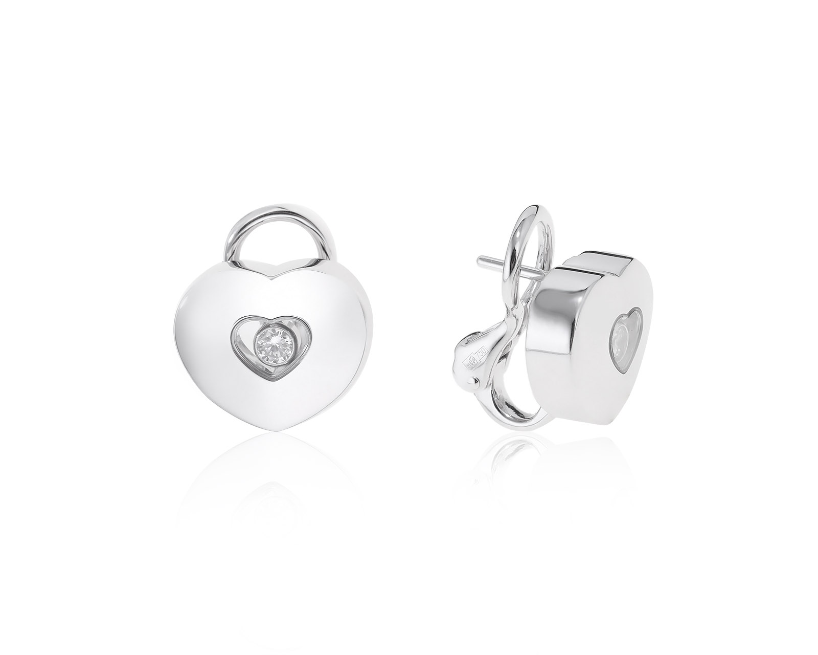Оригинальные золотые серьги Chopard Happy Diamonds 291121/2