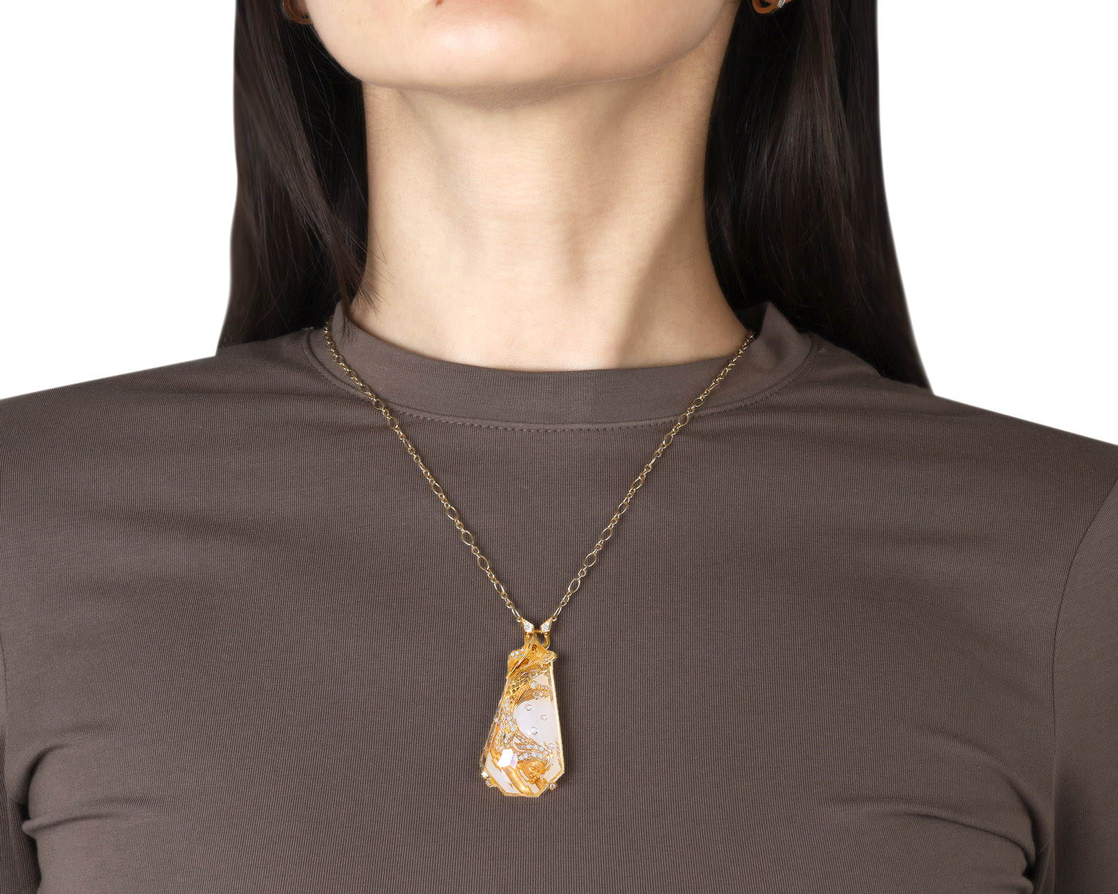 Оригинальное золотое колье Magerit Sirena Burbuja