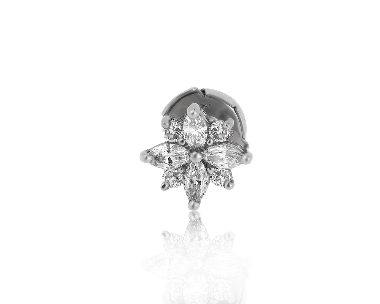 Оригинальная платиновая серьга с бриллиантами 0.34ct Tiffany&Co 050819/4