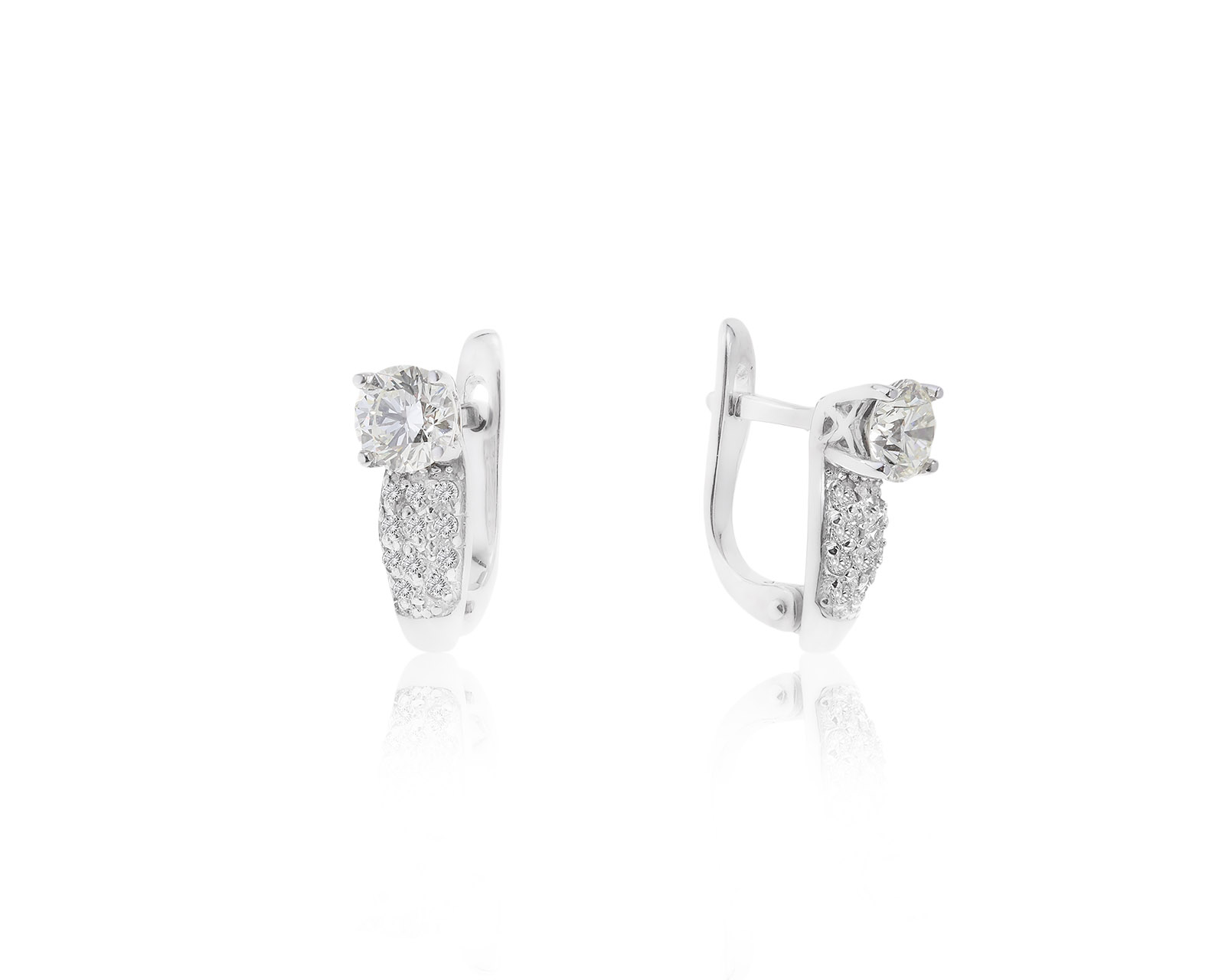 Эстетичные золотые серьги с бриллиантами 1.23ct 180622/5