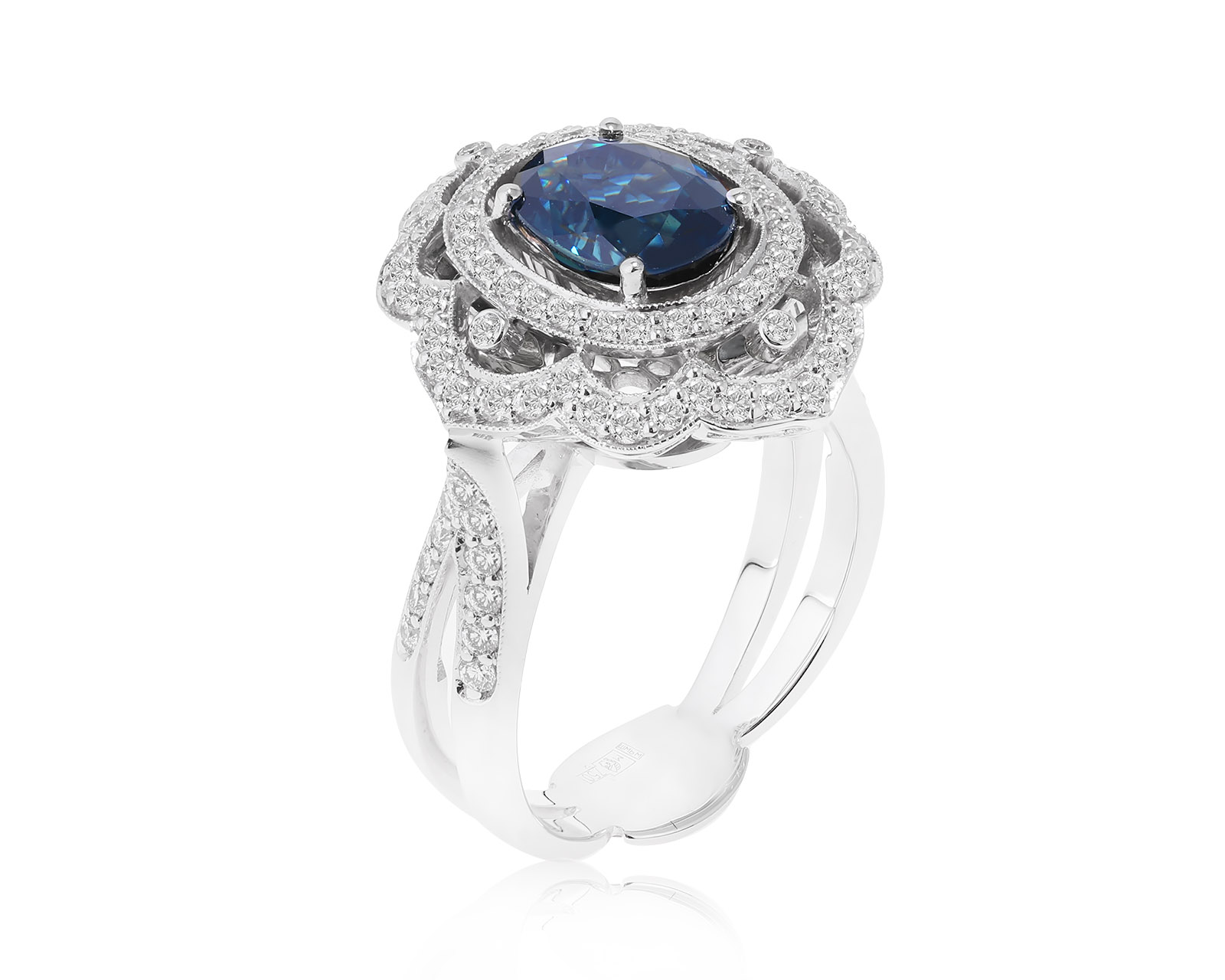 Великолепное золотое кольцо с сапфиром 2.14ct 241022/6