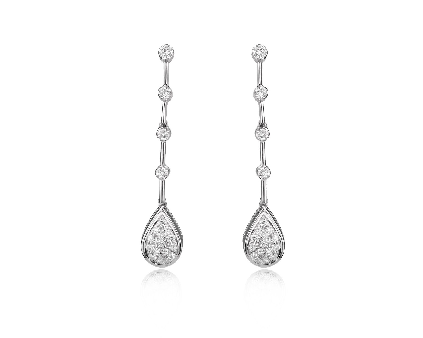 Золотые серьги с бриллиантами 0.87ct 141225/12