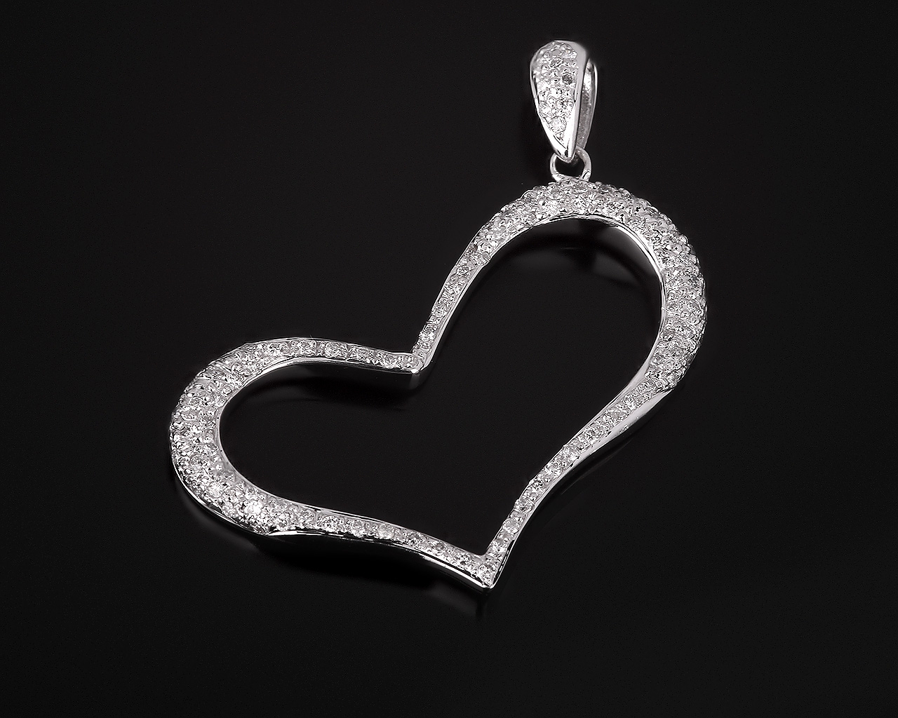 Романтичная золотая подвеска с бриллиантами 0.54ct 251017/17