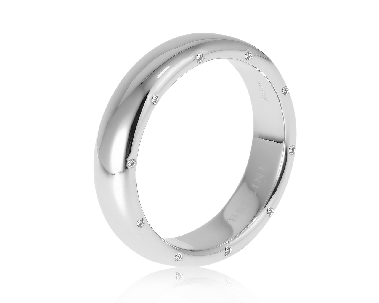 Оригинальное платиновое кольцо с бриллиантами 0.07ct Bellini 081220/9