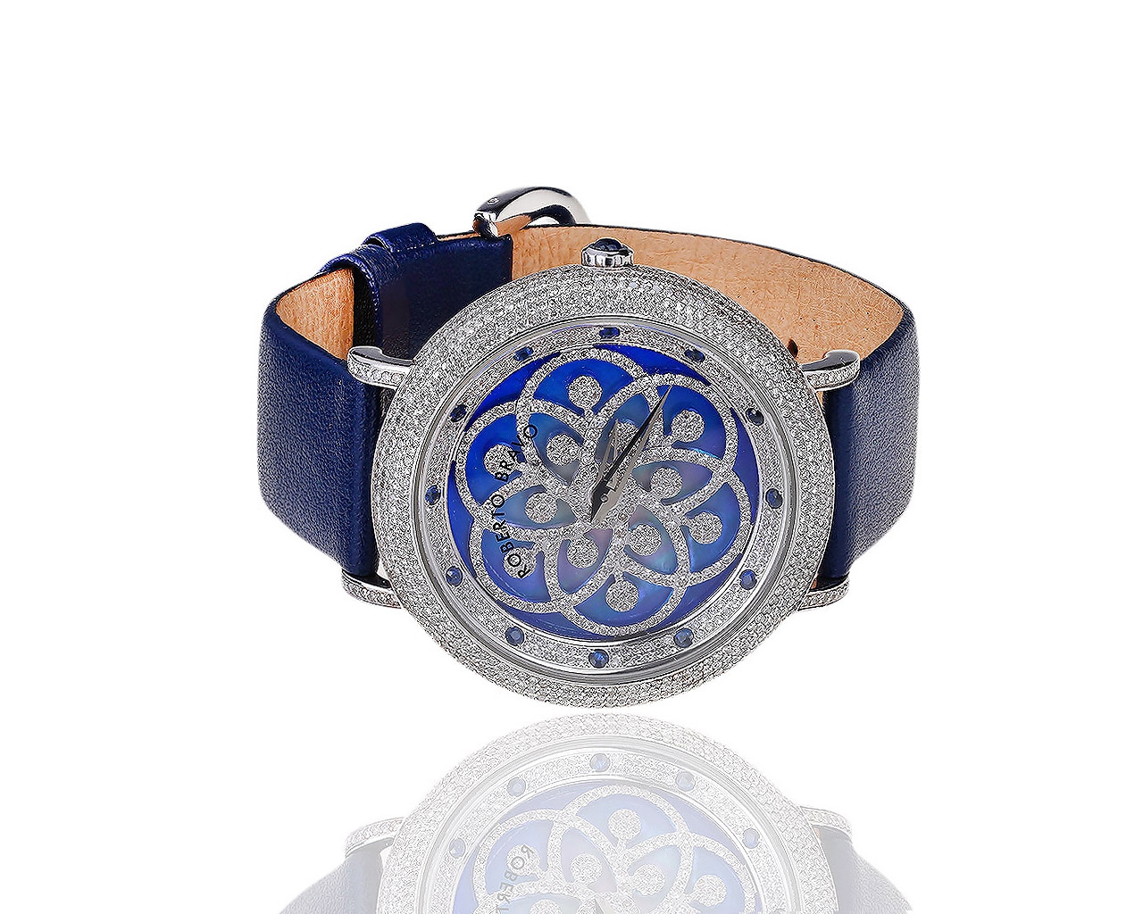 Часы с бриллиантами 5.59ct и сапфирами 0.43ct Roberto Bravo 111118/2